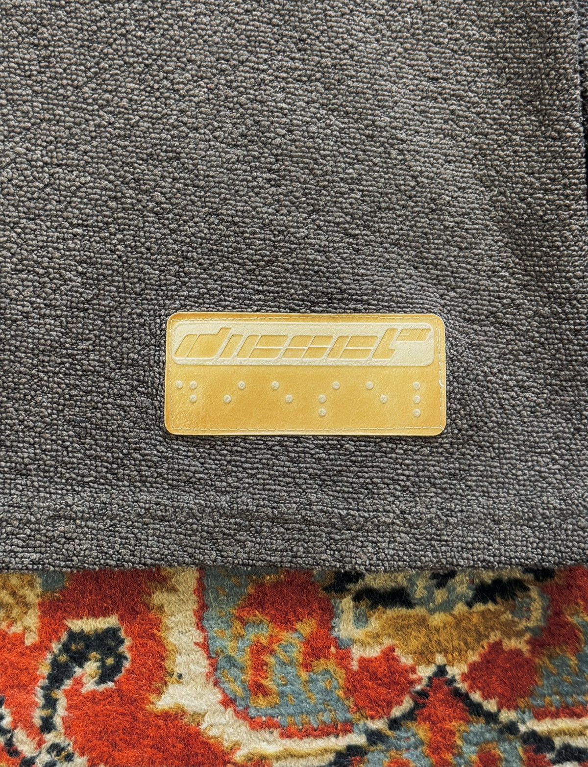 Diesel × Vintage 90s Vintage Diesel Rubber Logo Towel Knit Jumper Size US L / EU 52-54 / 3 - 10 Thumbnail