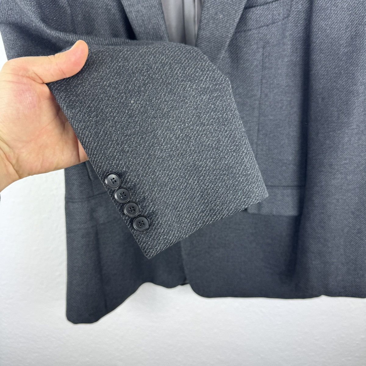 Hugo Boss Men’s HUGO BOSS COPPOLA TWEED WOOL GRAY BLAZER SIZE 42R / 52 Size 42R - 4 Thumbnail