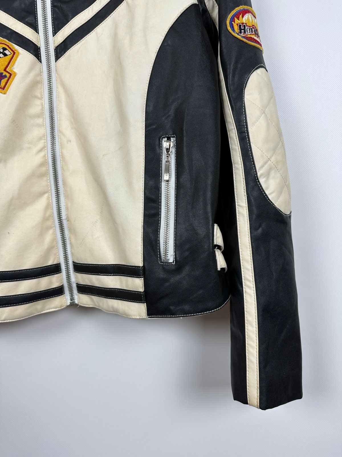 Vintage Vintage Wonder Team Grand Prix Y2K Racing Leather Jacket Size L / US 10 / IT 46 - 10 Thumbnail