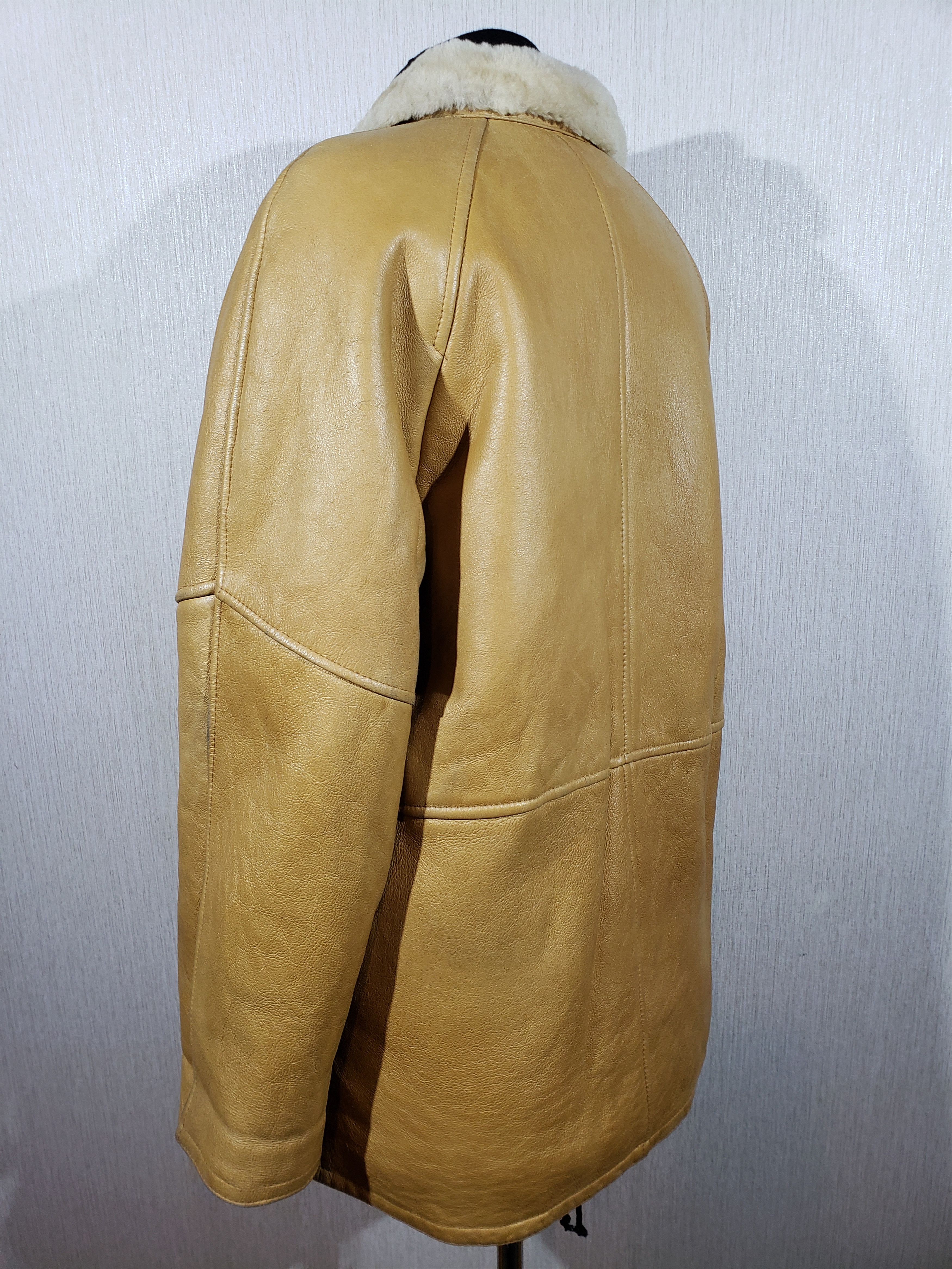 Other Stylish brown sheepskin coat with zipper and belt. Size XXL / US 16-18 / IT 52-54 - 7 Thumbnail