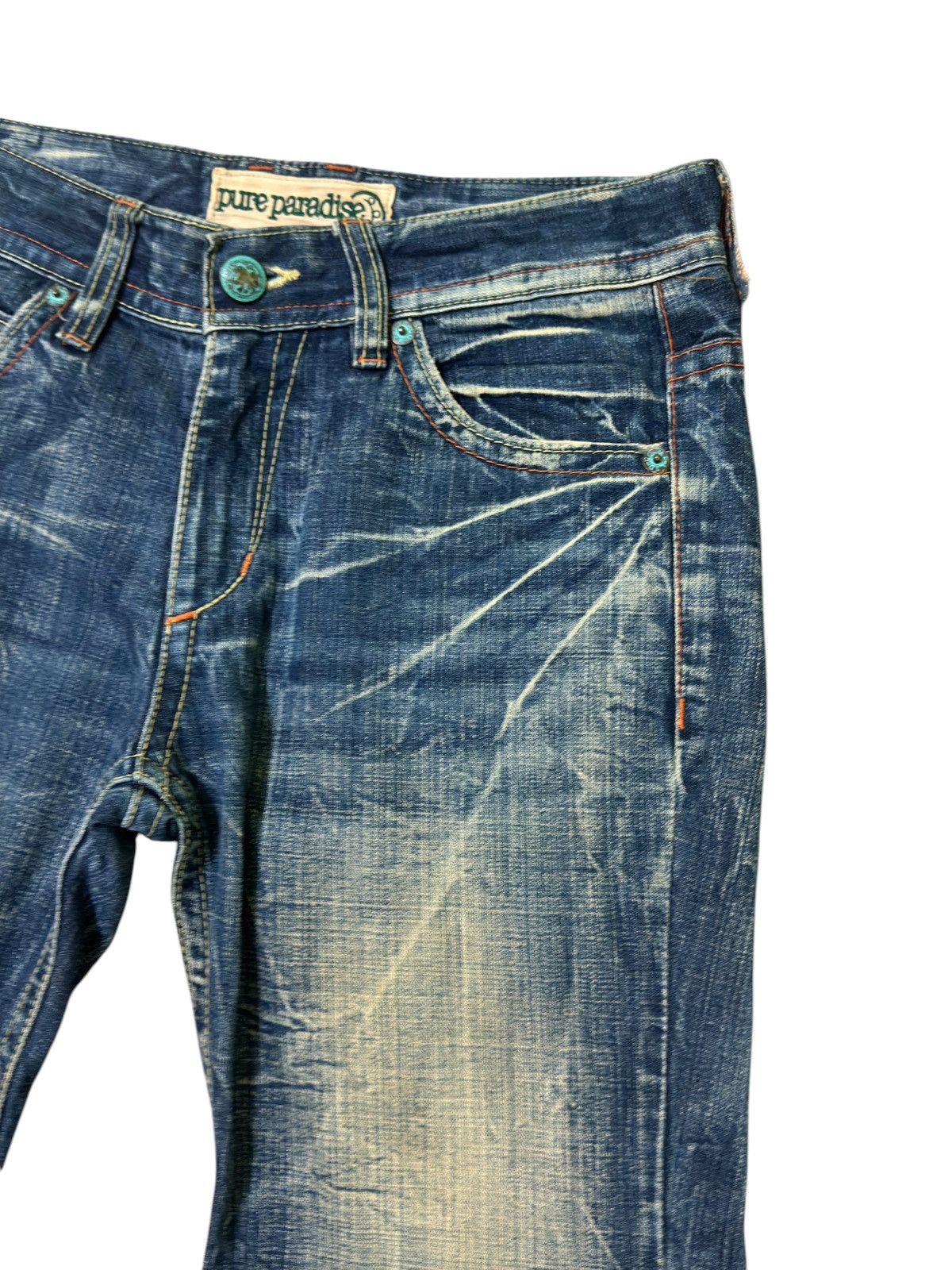 Hysteric Glamour × Japanese Brand × Seditionaries Flared PURE PARADISE Seditionaries Mud Wash Claw Mark Design Size US 30 / EU 46 - 9 Thumbnail