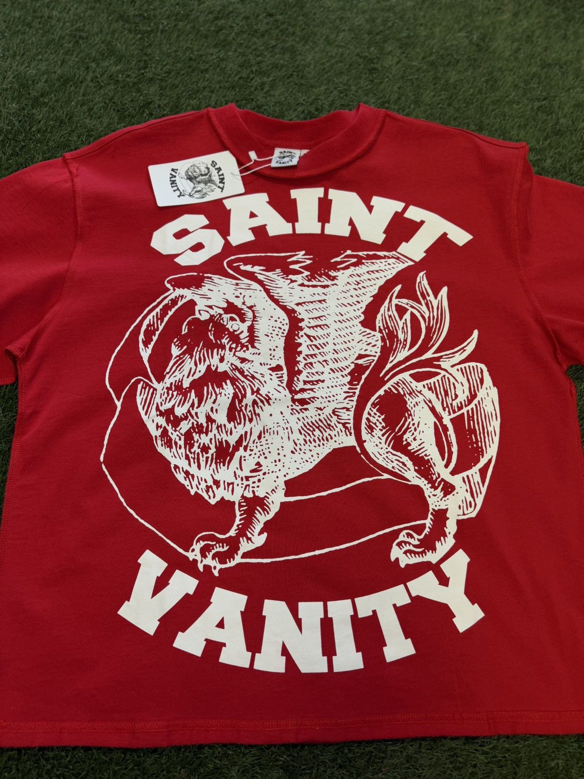 Saint Vanity Saint Vanity Red White Tee Shirt Size M (NEW) Size US M / EU 48-50 / 2 - 3 Thumbnail