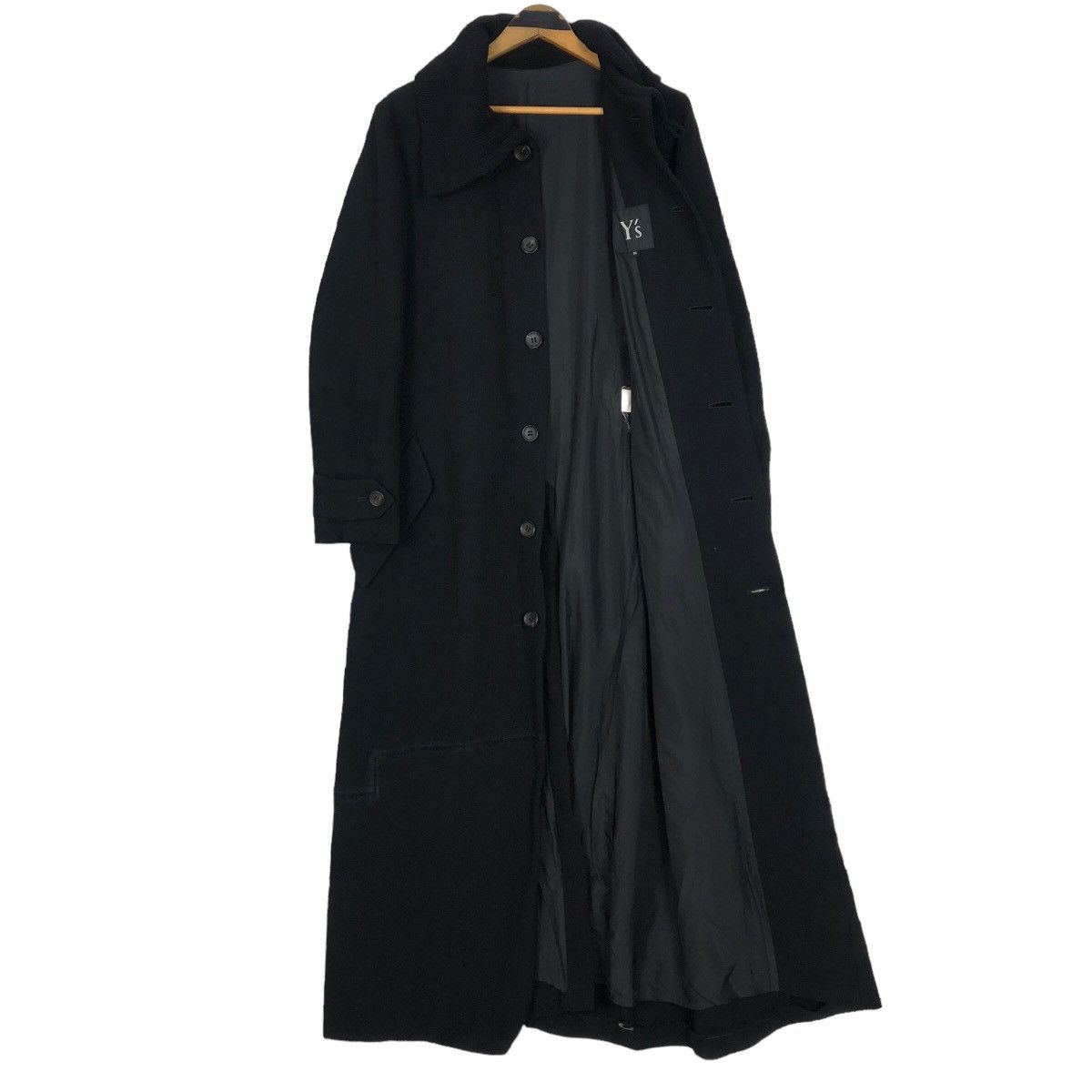 Yohji Yamamoto Vintage 90s Y’s Yohji Yamamoto Large Collar Wool Overcoat Size M / US 6-8 / IT 42-44 - 12 Thumbnail