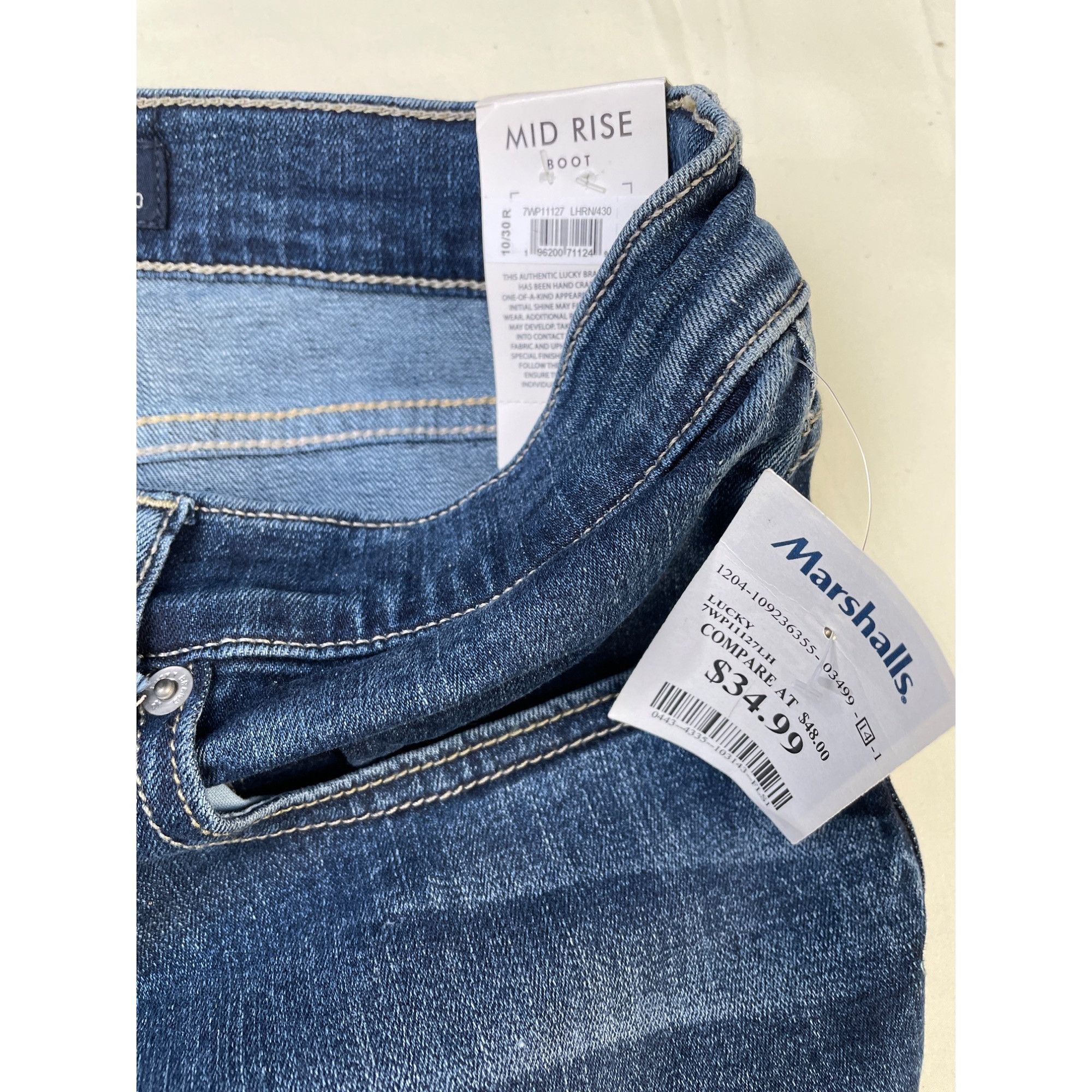 Lucky Brand Lucky Brand Women's Blue Mid Rise Boot Cut Jeans Size 10 x 3 Size 32" / US 10 / IT 46 - 5 Thumbnail