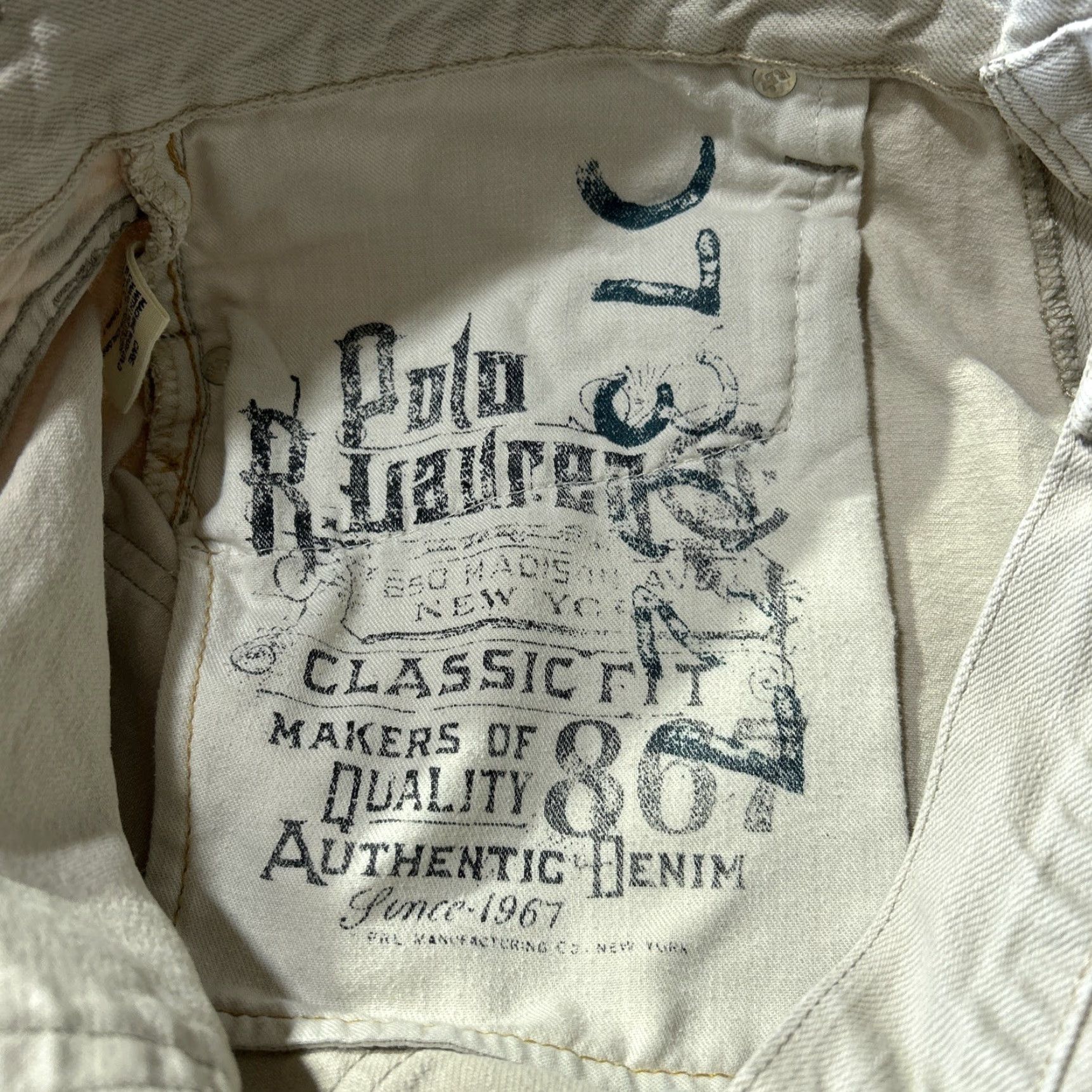 Polo Ralph Lauren VINTAGE Polo Ralph Lauren Jeans 867 Hudson Bone Men’s 34X32 Beige Denim 100% Cotton Straight Jeans Mens Size US S / EU 44-46 / 1 - 6 Thumbnail