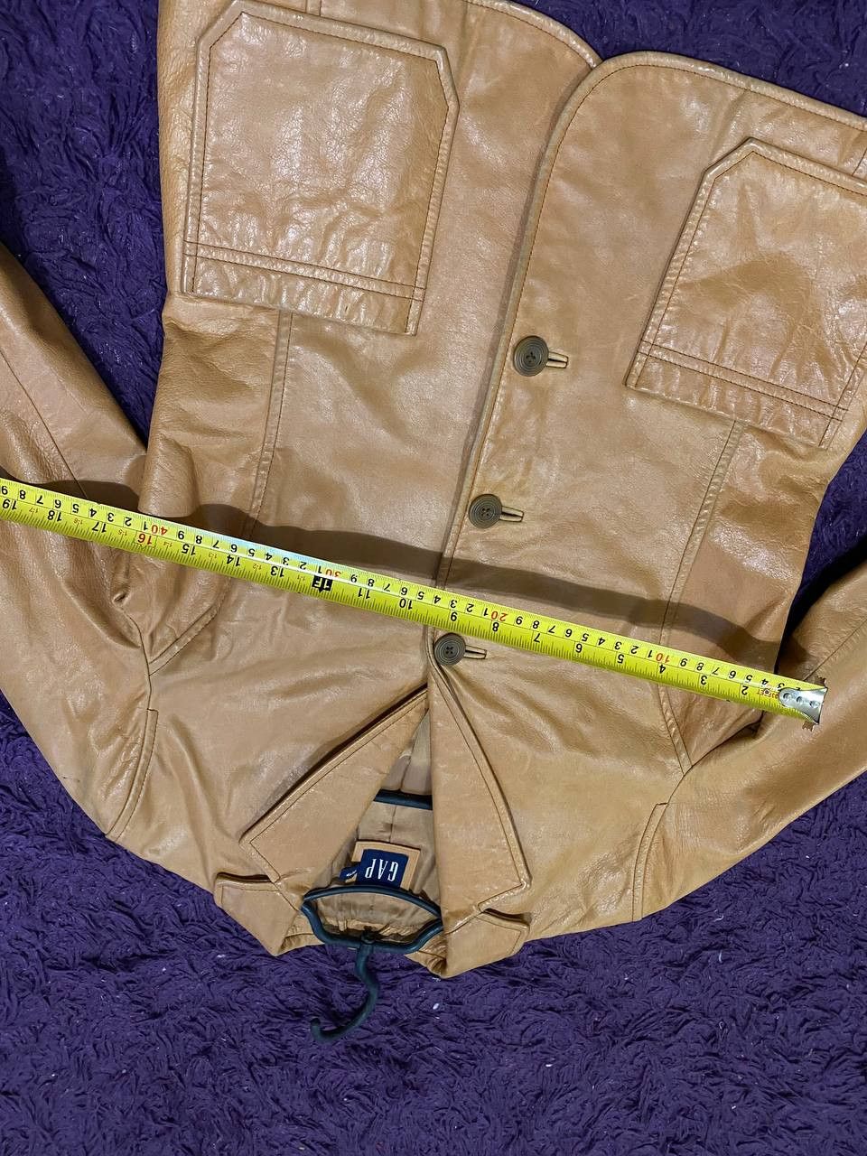 Gap Vintage Gap Leather Jacket Blazer Cafe Racer Moto Size XS / US 0-2 / IT 36-38 - 7 Thumbnail