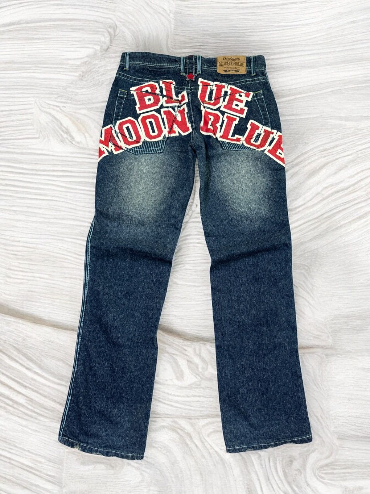Hysteric Glamour × Japanese Brand VINTAGE BLUE MOON BLUE DAICOCK HICKORY LOW RISE DENIM JEANS Size US 30 / EU 46 - 1 Thumbnail