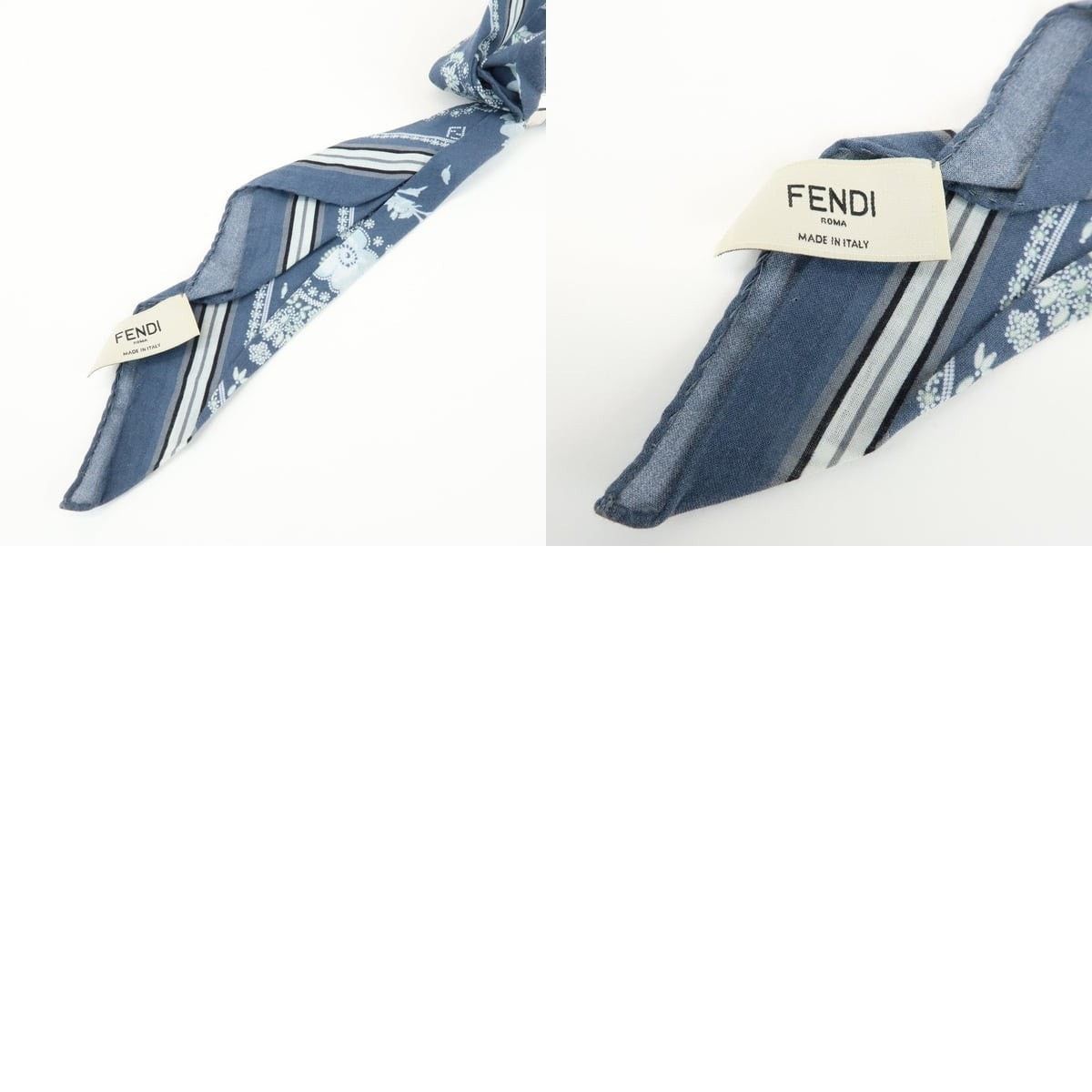 Fendi Fendi Logo Metal Cotton Bag Charm Blue Size ONE SIZE - 5 Thumbnail