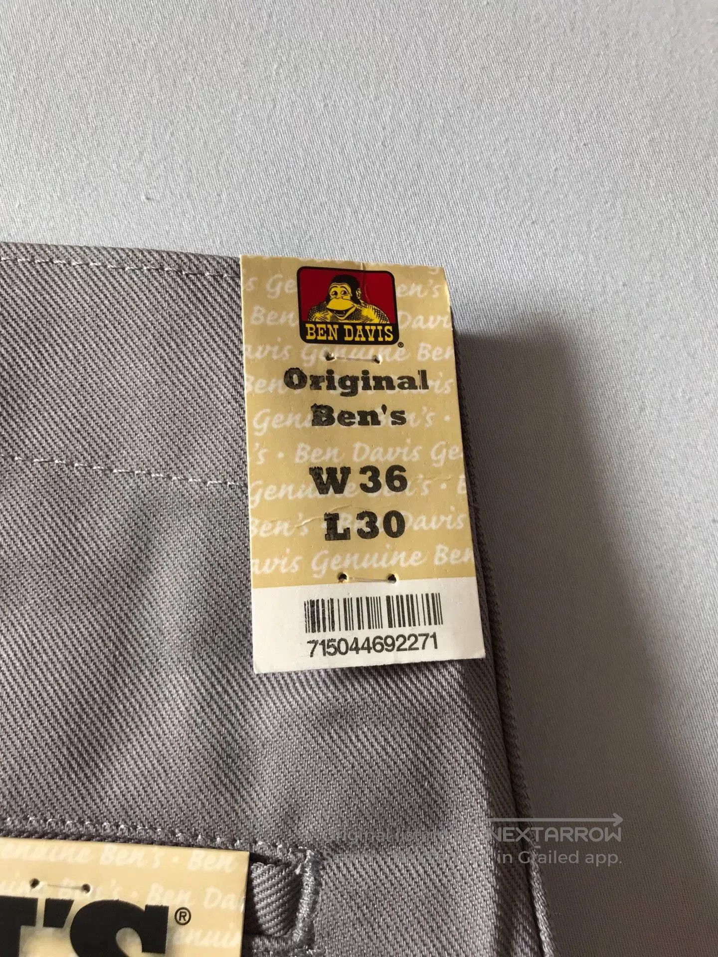 Ben Davis Ben Davis Gray Chino Work Pants W36L30. Size US 36 / EU 52 - 8 Thumbnail