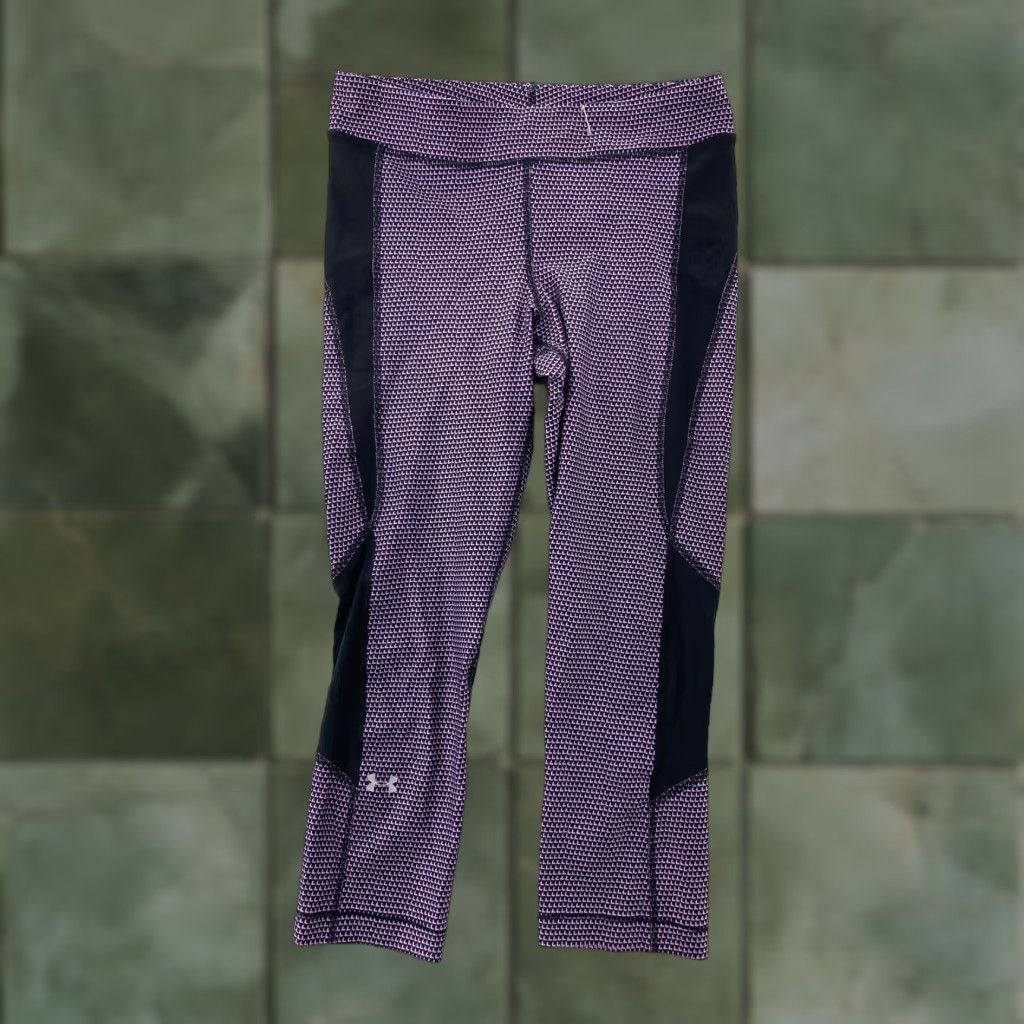 Under Armour Under armour Leggings Womens M Medium Blue Pink Yoga Pants Compression Crop Size 32" / US 10 / IT 46 - 1 Thumbnail