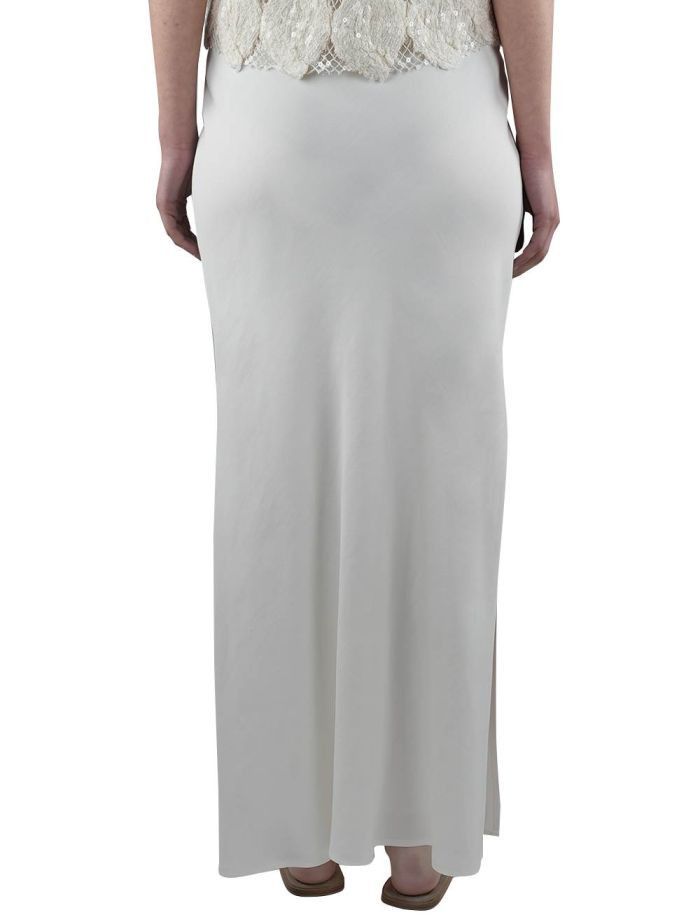 Brunello Cucinelli o1y0725 Maxi Skirt in Light Gray Size 32" / US 10 / IT 46 - 4 Thumbnail