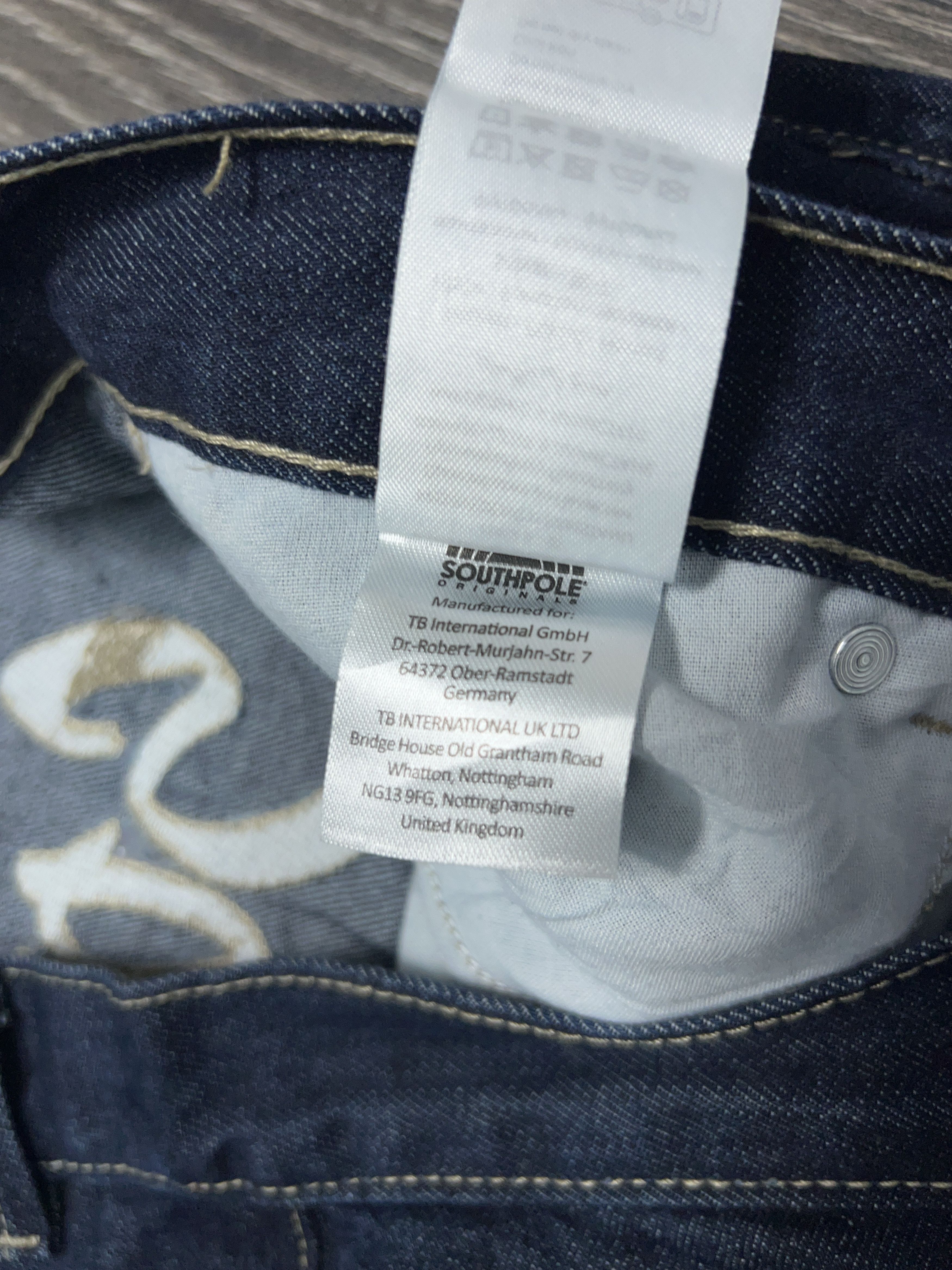 Southpole Mens Script Denim Jeans Pants Big Logo Embroidery Size 32 Size US 32 / EU 48 - 13 Thumbnail