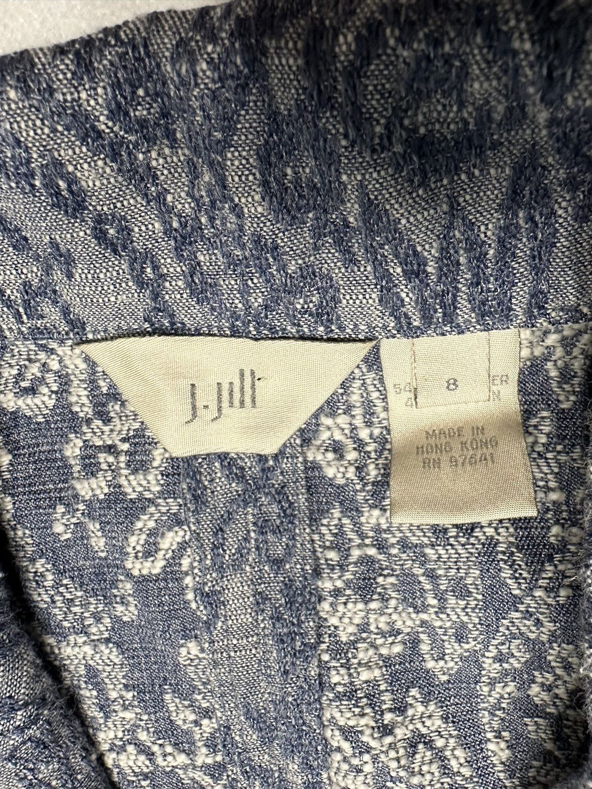 Other J.Jill Women's 3-Button Embroidered Blazer Paisley Blue-Sz 8 Size M / US 6-8 / IT 42-44 - 3 Thumbnail