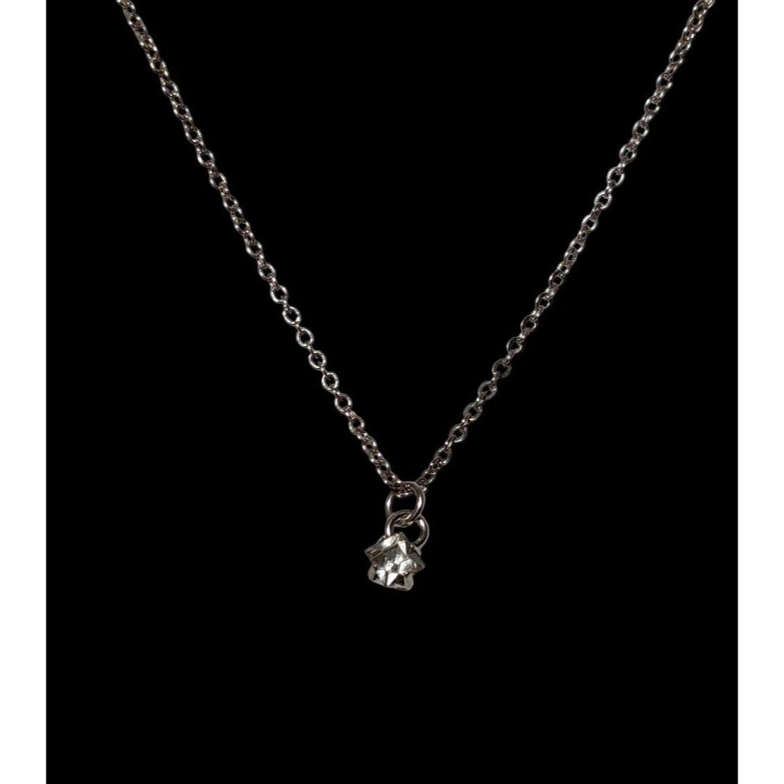 Other Minimalist Offset Square Gemmed Pendant Necklace Size ONE SIZE - 2 Thumbnail
