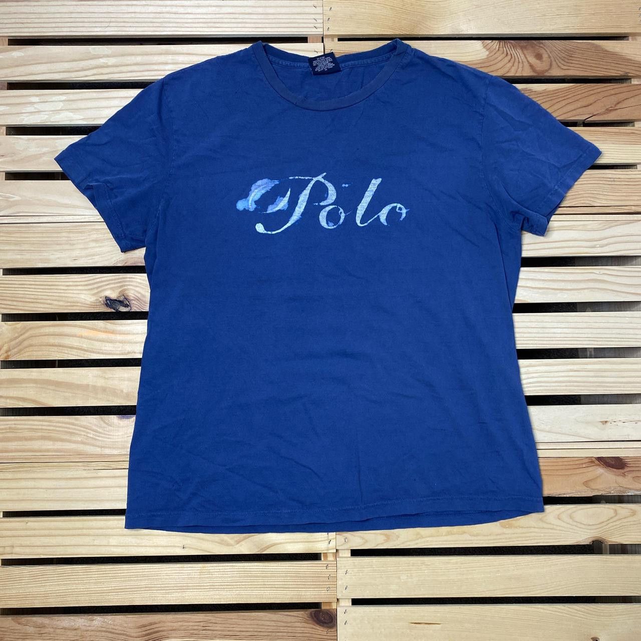 Polo Ralph Lauren Vintage Polo Ralph Lauren Navy Blue Designer Tee Size Medium Size US M / EU 48-50 / 2 - 1 Thumbnail