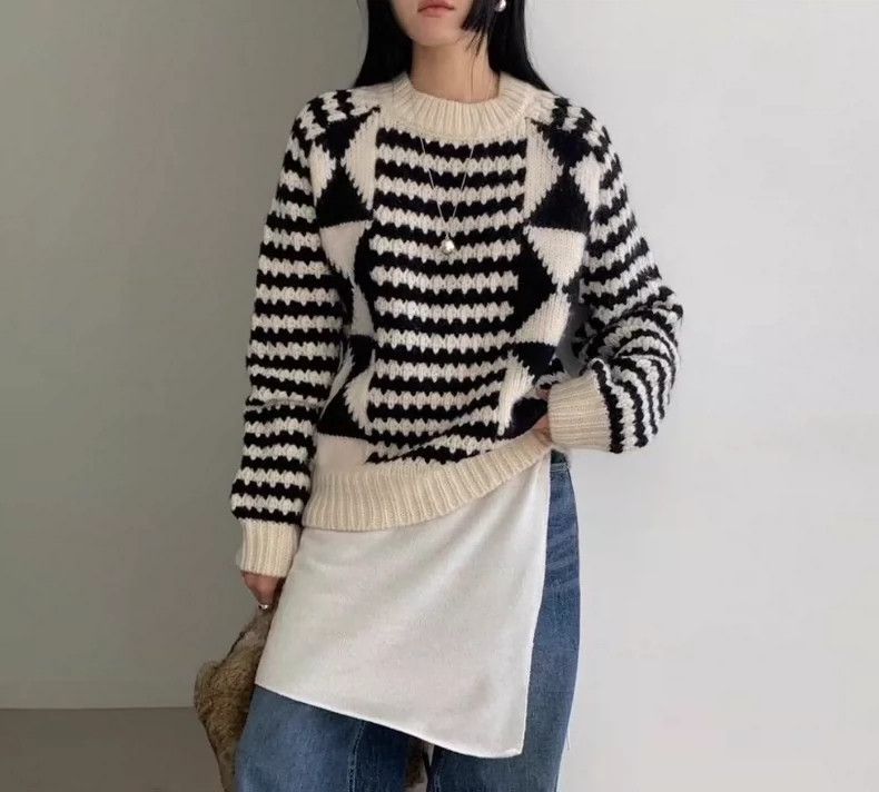 Saint Laurent Paris Saint Laurent Paris Color matching striped diamond pattern Size S / US 4 / IT 40 - 9 Thumbnail