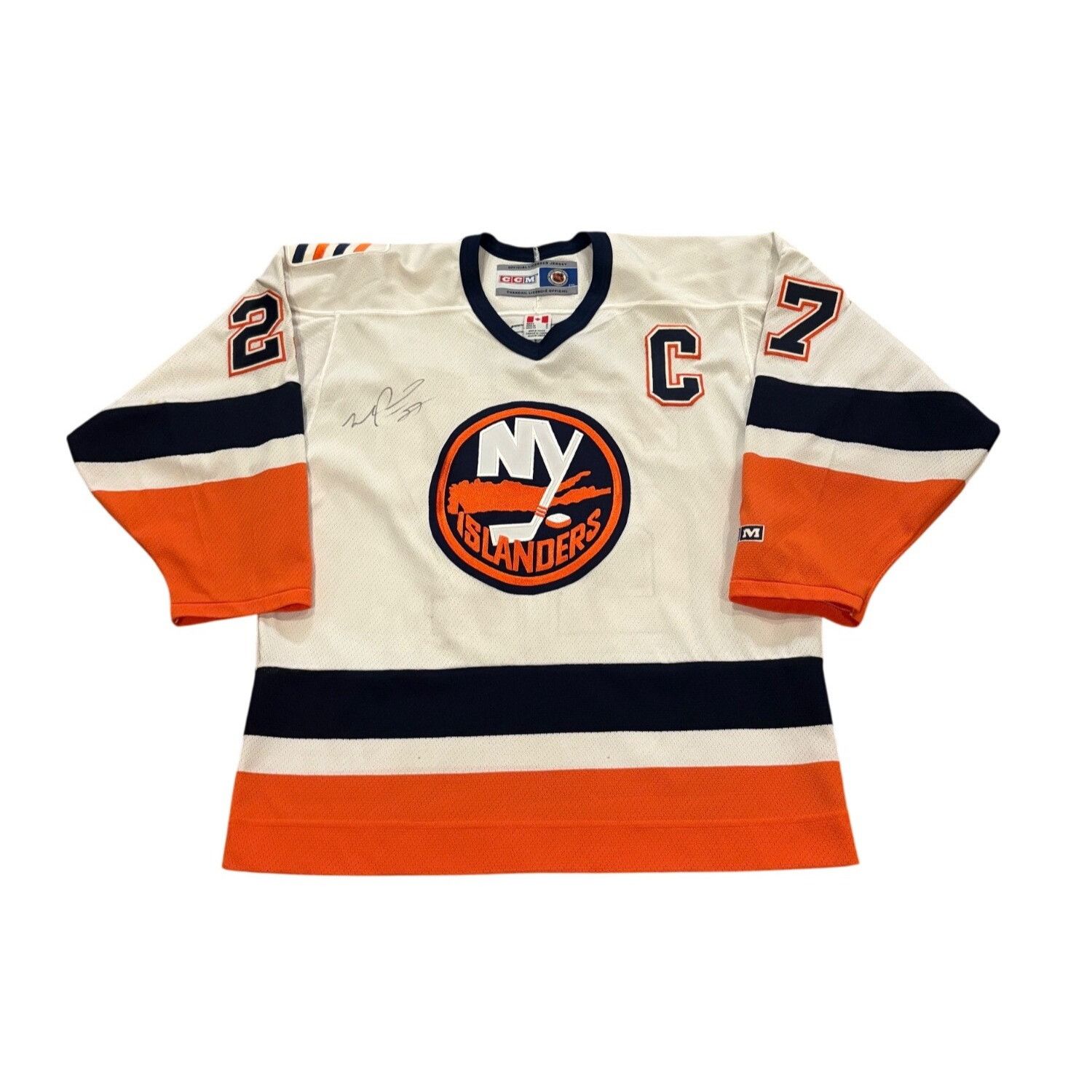 Ccm Vtg CCM New York Islanders Michael Peca #27 Signed Stitched Size US M / EU 48-50 / 2 - 1 Thumbnail