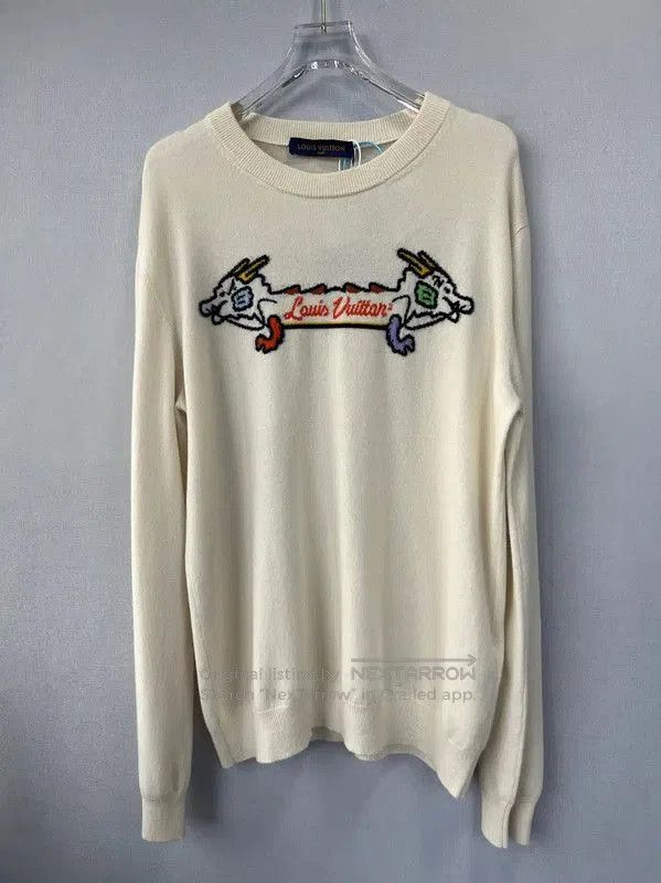 Louis Vuitton Louis Vuitton Men's Cream Cashmere Sweater . Size US XXL / EU 58 / 5 - 1 Thumbnail