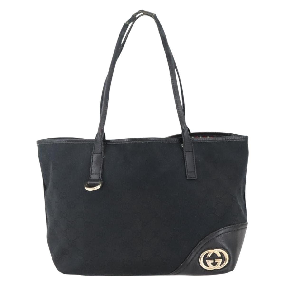 Gucci GUCCI GG Canvas Abbey Tote Bag Black Gold Size ONE SIZE - 2 Thumbnail