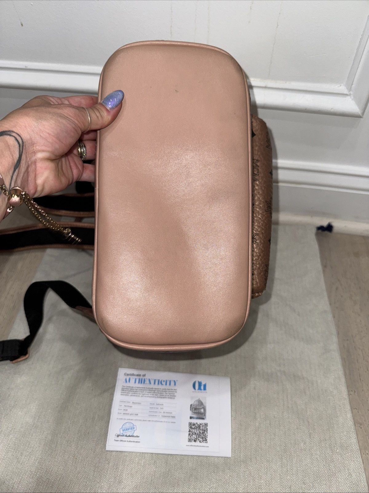 MCM MCM Viestos Small Limited Edition Metallic Bronze Backpack Size ONE SIZE - 7 Thumbnail