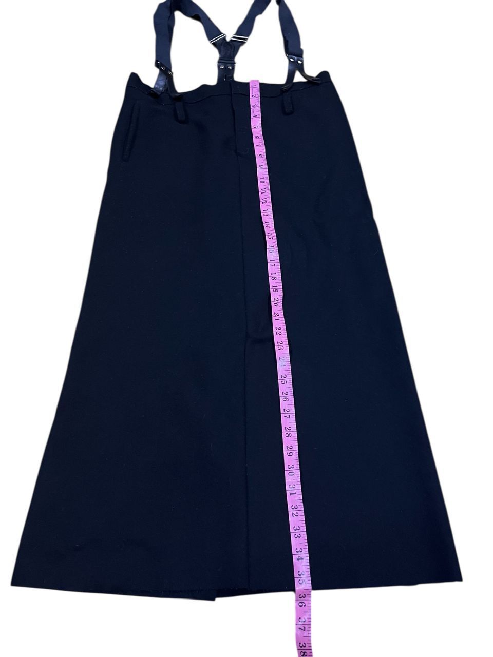 Yohji Yamamoto YOHJI YAMAMOTO WOOL SUSPENDER SKIRT Size 32" / US 10 / IT 46 - 20 Thumbnail