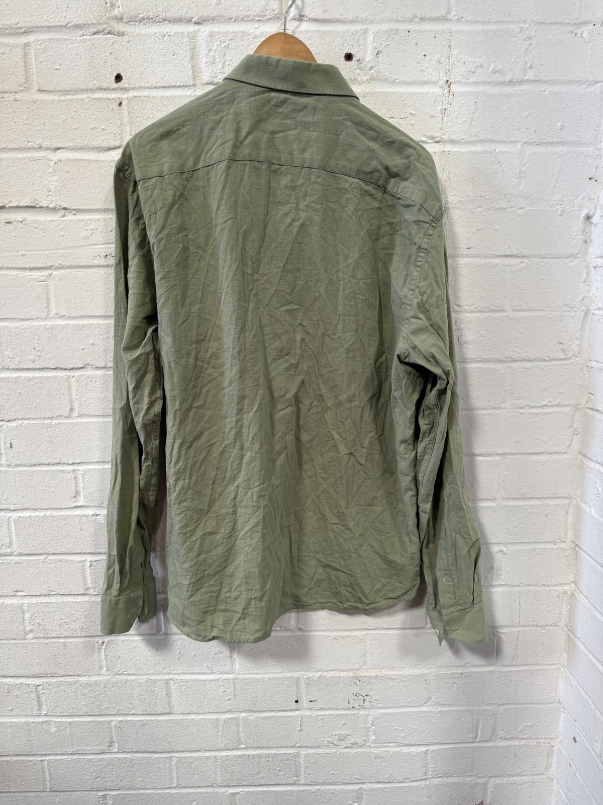 Designer Linen Long Sleeve Shirt Size US L / EU 52-54 / 3 - 3 Thumbnail