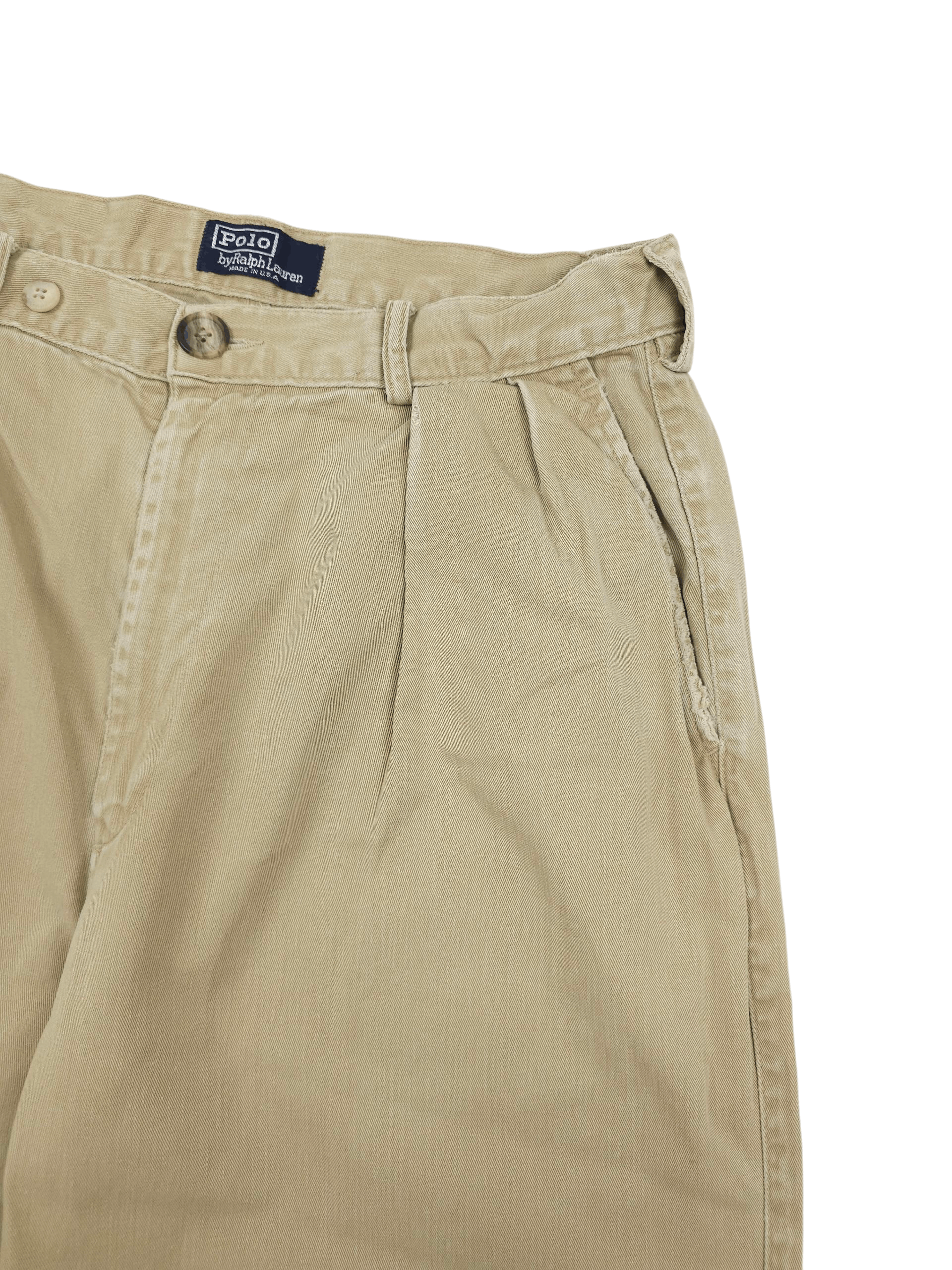Polo Ralph Lauren 💎 Vintage Ralph Lauren Distressed Chino Baggy Trousers 90s Size US 32 / EU 48 - 4 Thumbnail