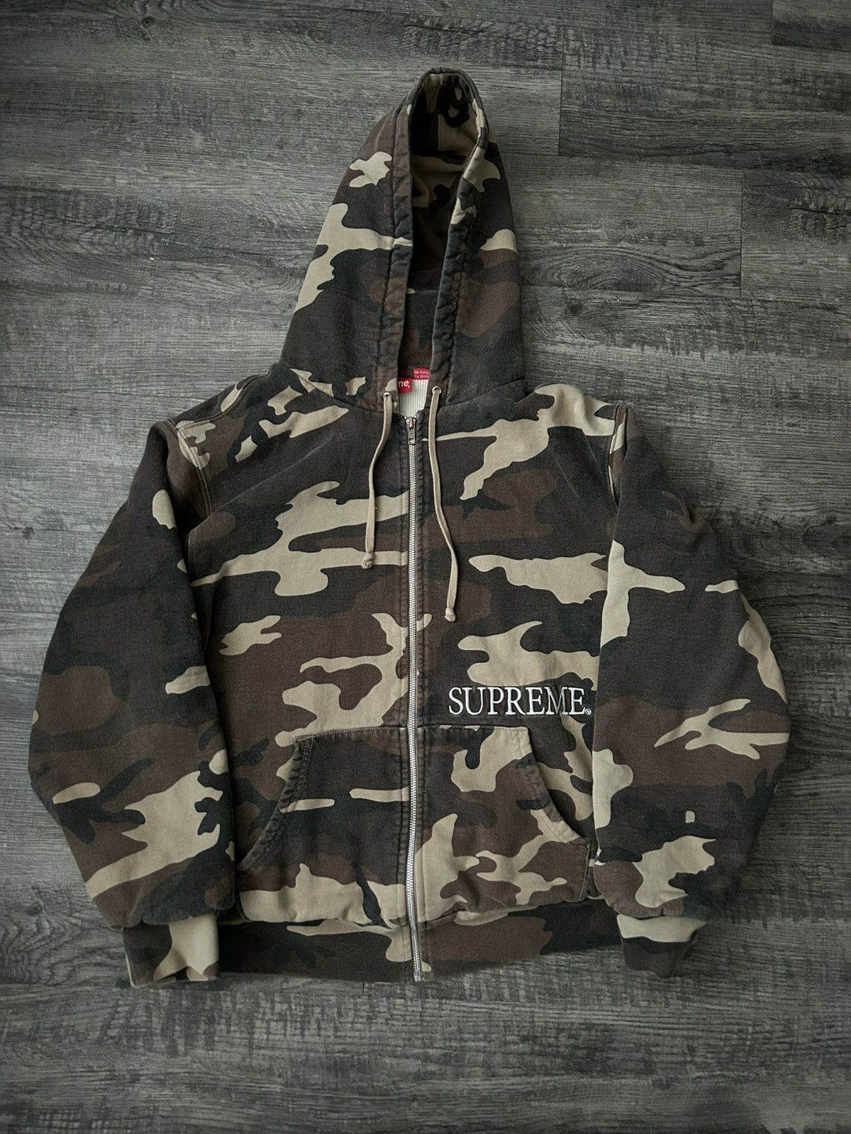 Supreme Supreme Hooded Zip Up Thermal Pink Camo | Grailed
