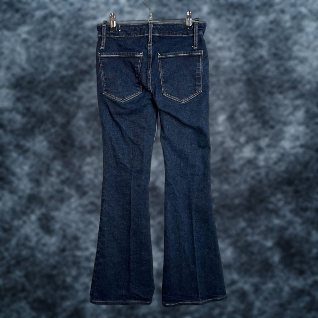Mango Mango Jeans Flared Denim Womens 2 / 34 Dark Wash Cotton Blend 5-Pocket Inseam 28 in Blue Womens Jeans Size 42" / US 20 - 1 Thumbnail