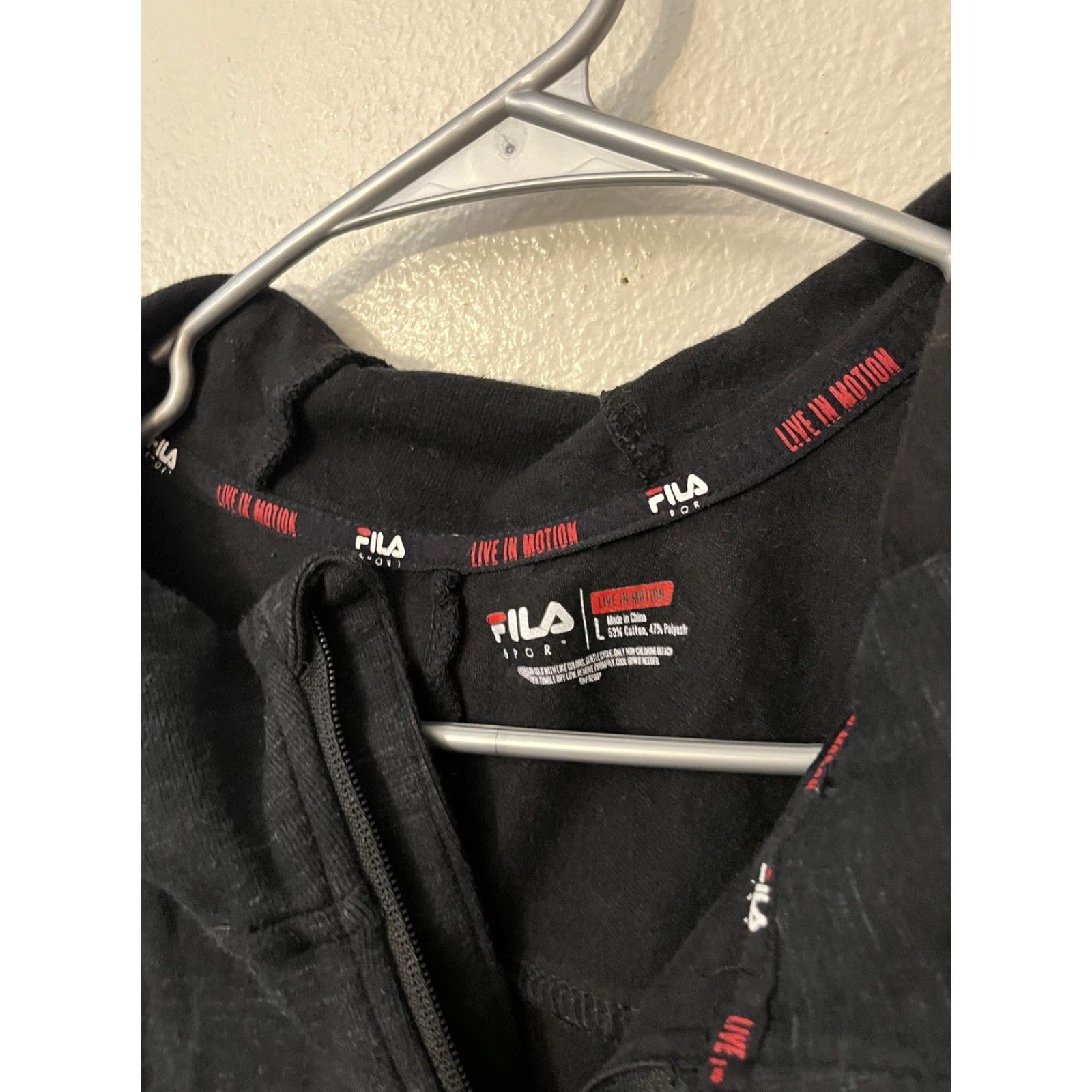 Fila FILA Sport Full Zip Hoodie Women L Black - Activewear, Cotton Polyester, Solid, Sports Theme, Hoodie, Size L Size L / US 10 / IT 46 - 2 Thumbnail