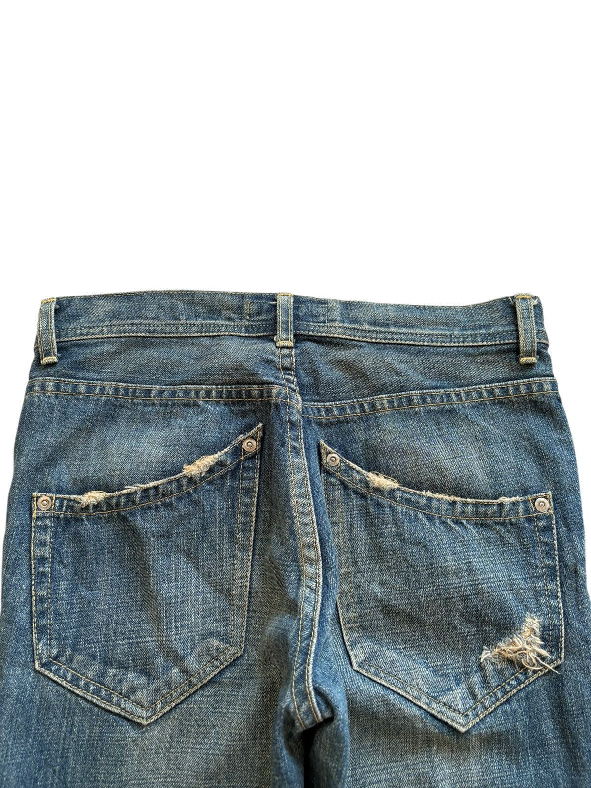 Japanese Brand Vintage Japanese Brand Mud Wash Distressed Ripped Jeans Size US 30 / EU 46 - 8 Thumbnail