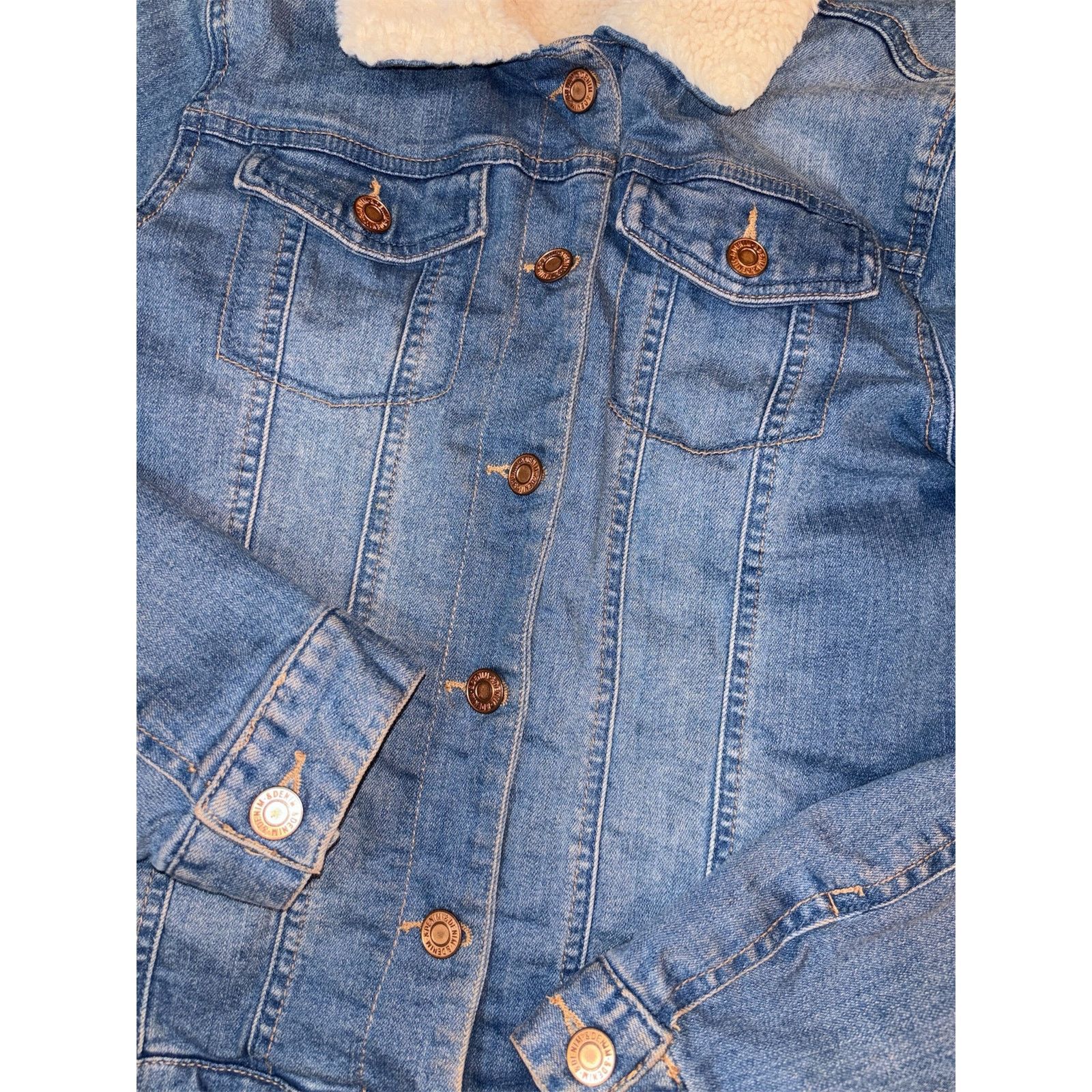 The Unbranded Brand Denim Light-Wash Youth Jacket 12-13Y (Adult Small) Size S / US 4 / IT 40 - 3 Thumbnail