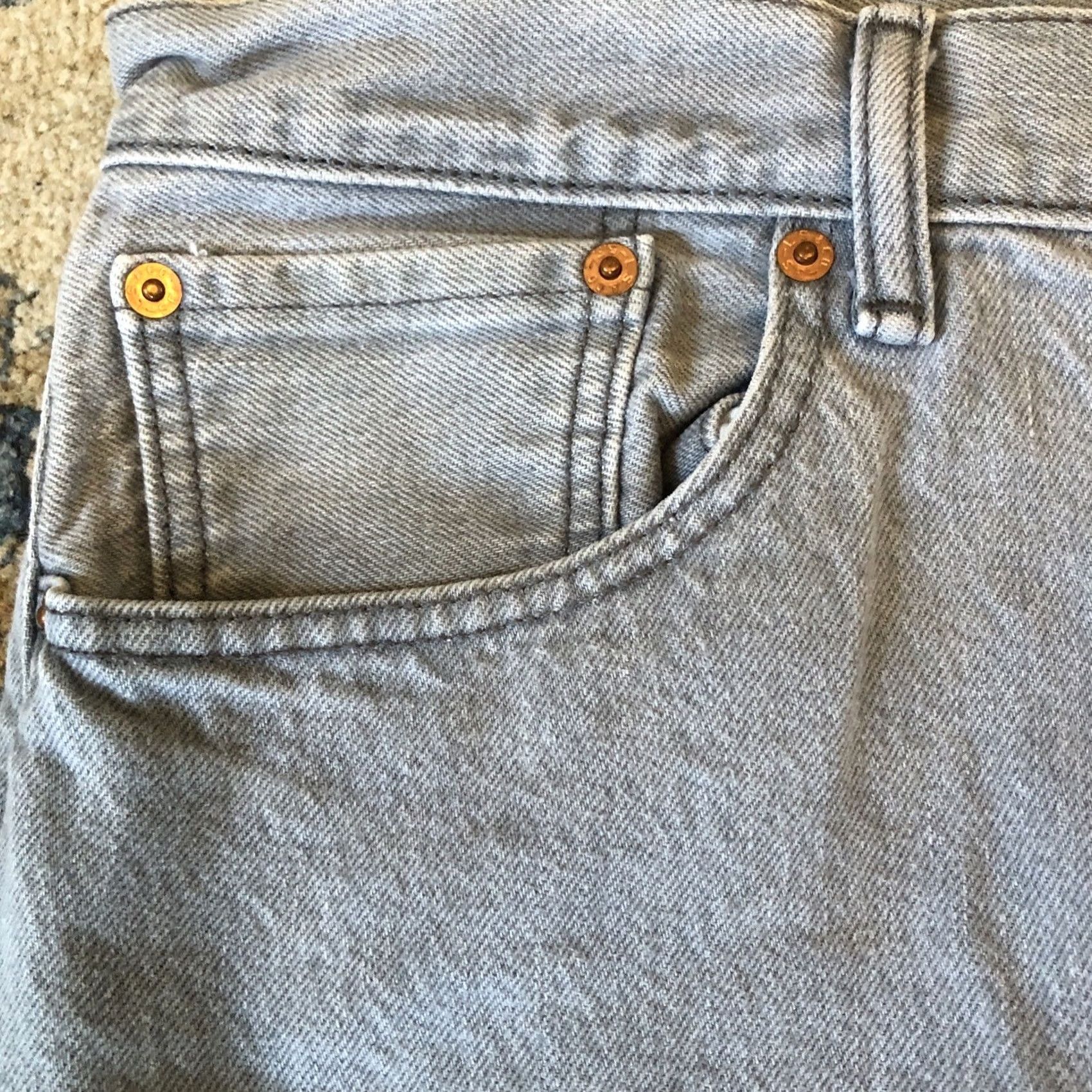 Levi's Levi's Men's 501 XX Gray Straight Button Fly 5 Pocket Jeans Size 40x30 Size US 40 / EU 56 - 6 Thumbnail