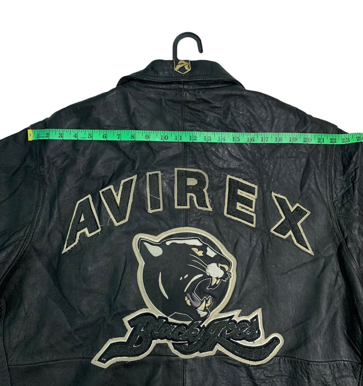 Avirex 🔥Vintage Avirex Black Aces (Oversized 3XL) Leather Jacket Size US XXL / EU 58 / 5 - 22 Thumbnail