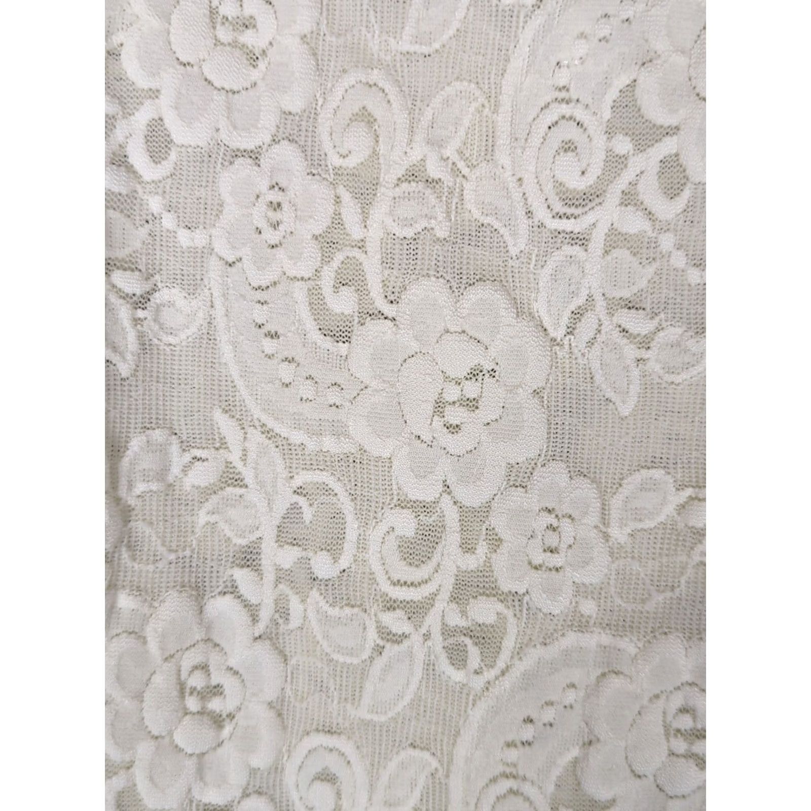 Vintage VINTAGE Morgan Taylor Lace Camisole Tank Top Womens L Ivory 90s Coquette Feminine Sleeveless Spaghetti Strap Nylon Spandex Round Neck Tank Top Size L / US 10 / IT 46 - 2 Thumbnail