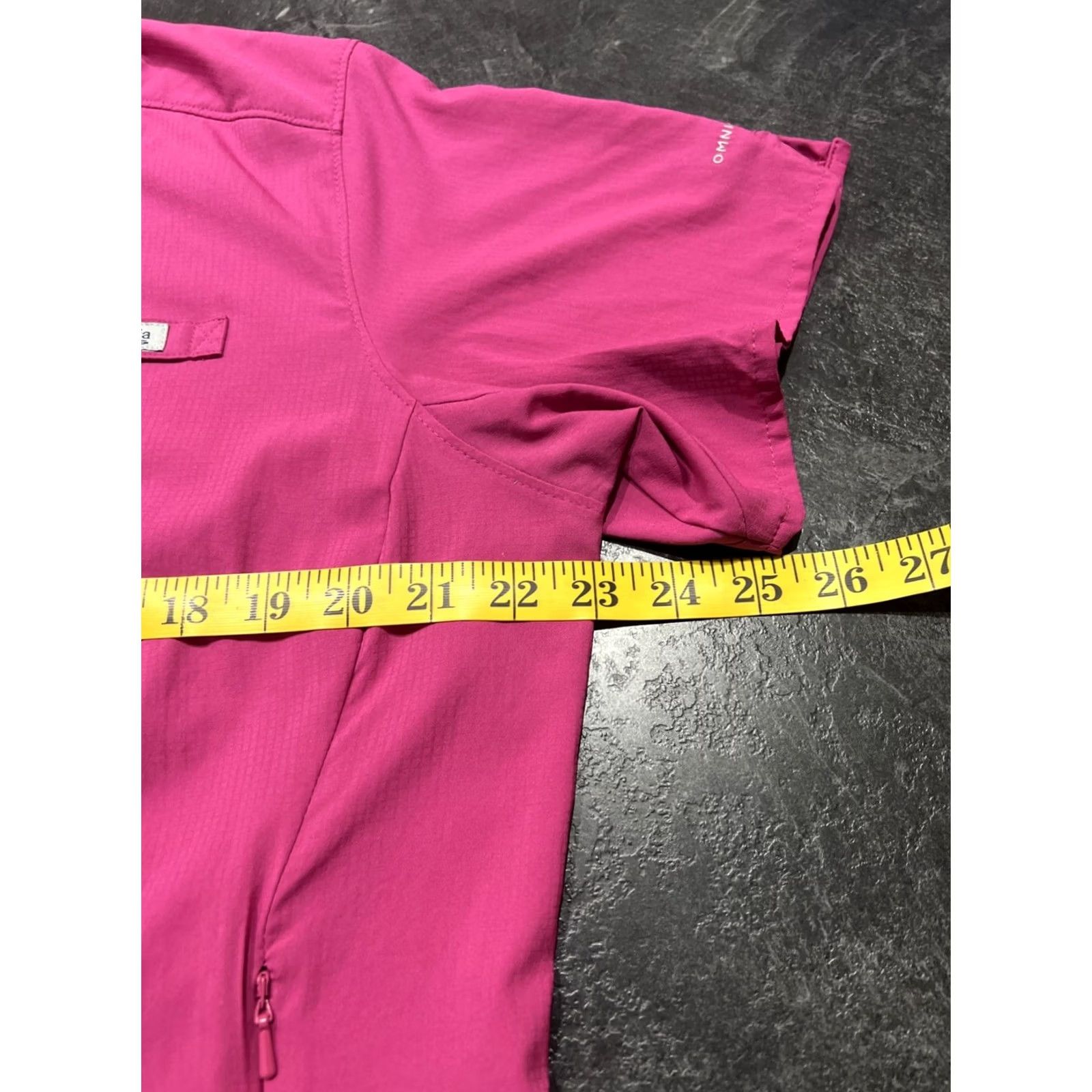 Pinko Columbia Shirt Pink L Button-Up Short Sleeve Collared Casual Outdoor Women's Regular Button Front Vented Size L / US 10 / IT 46 - 3 Thumbnail