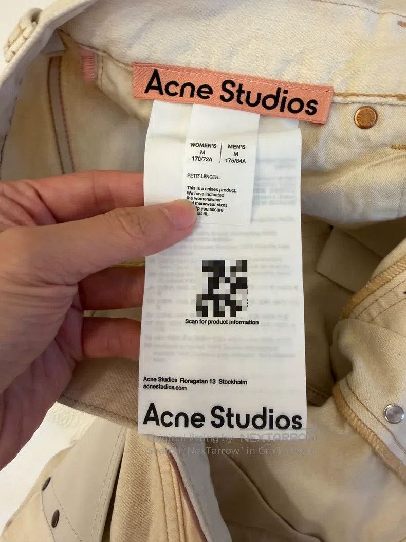 Acne Studios Acne Studios size M Ivory white denim jeans Size US 29 - 3 Thumbnail