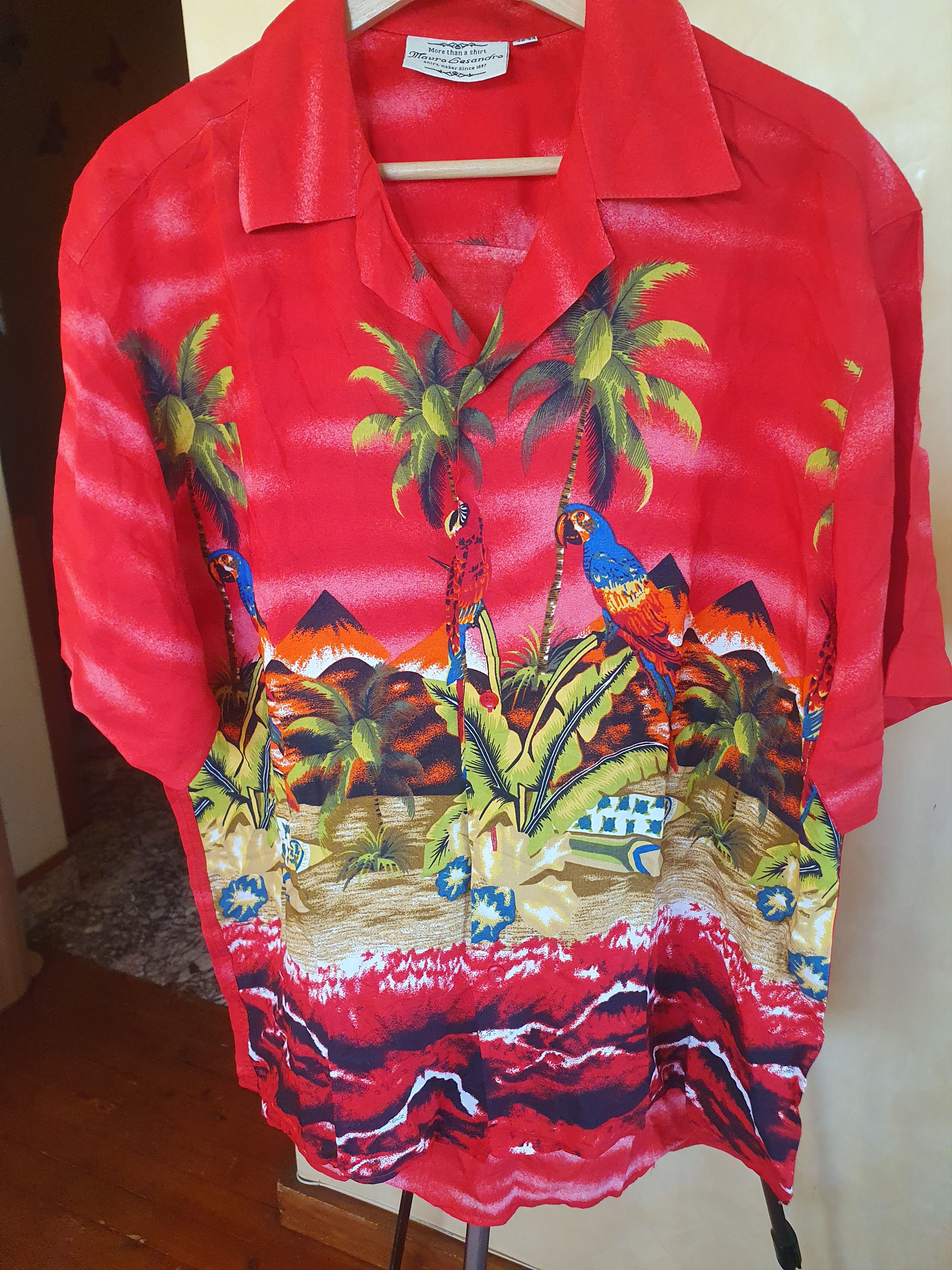 Vintage Mauro Lesandro Vintage Hawaiian Tropical Shirt sz L Size US L / EU 52-54 / 3 - 4 Thumbnail