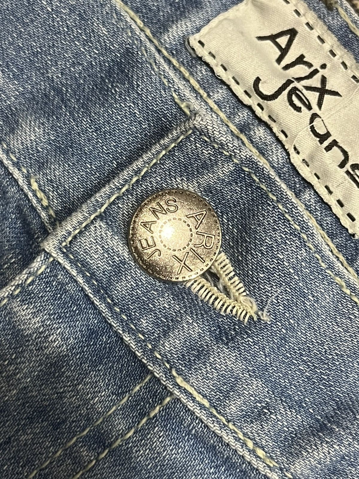 Japanese Brand Vintage Arix Jeans Blue Wash Sashiko Stitching Striaght Jean Size US 34 / EU 50 - 5 Thumbnail