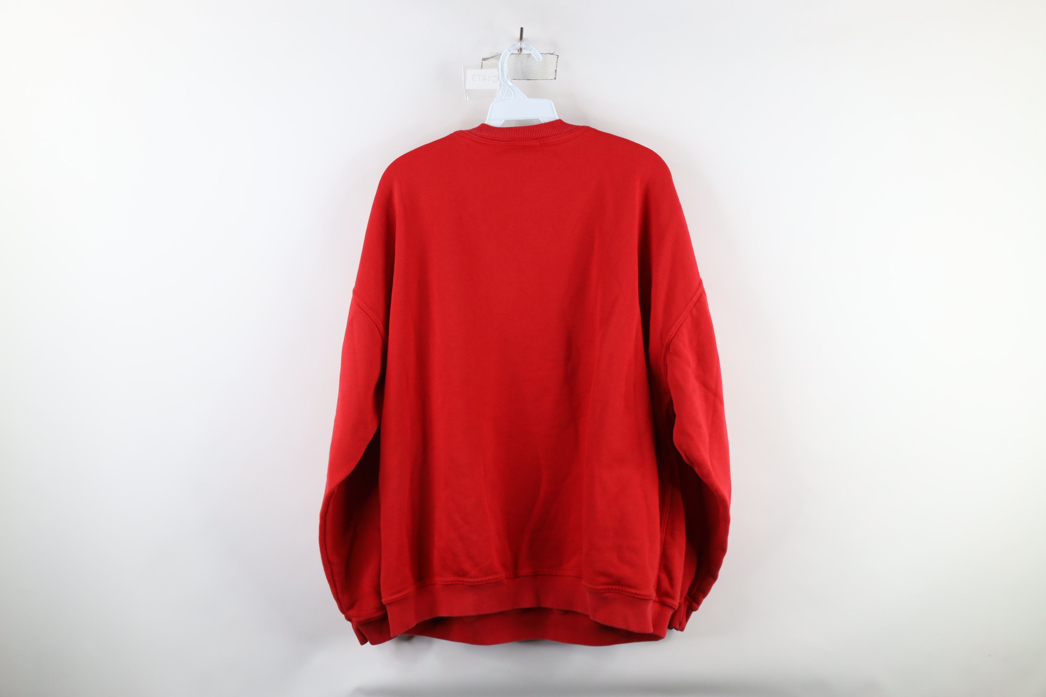 Vintage Vintage 90s Harrods London Spell Out Crewneck Sweatshirt Red Size US XL / EU 56 / 4 - 11 Thumbnail