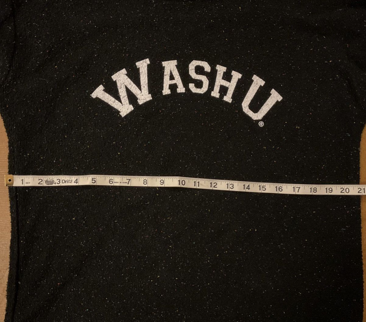 WashU Classic Black Crewneck Sweater