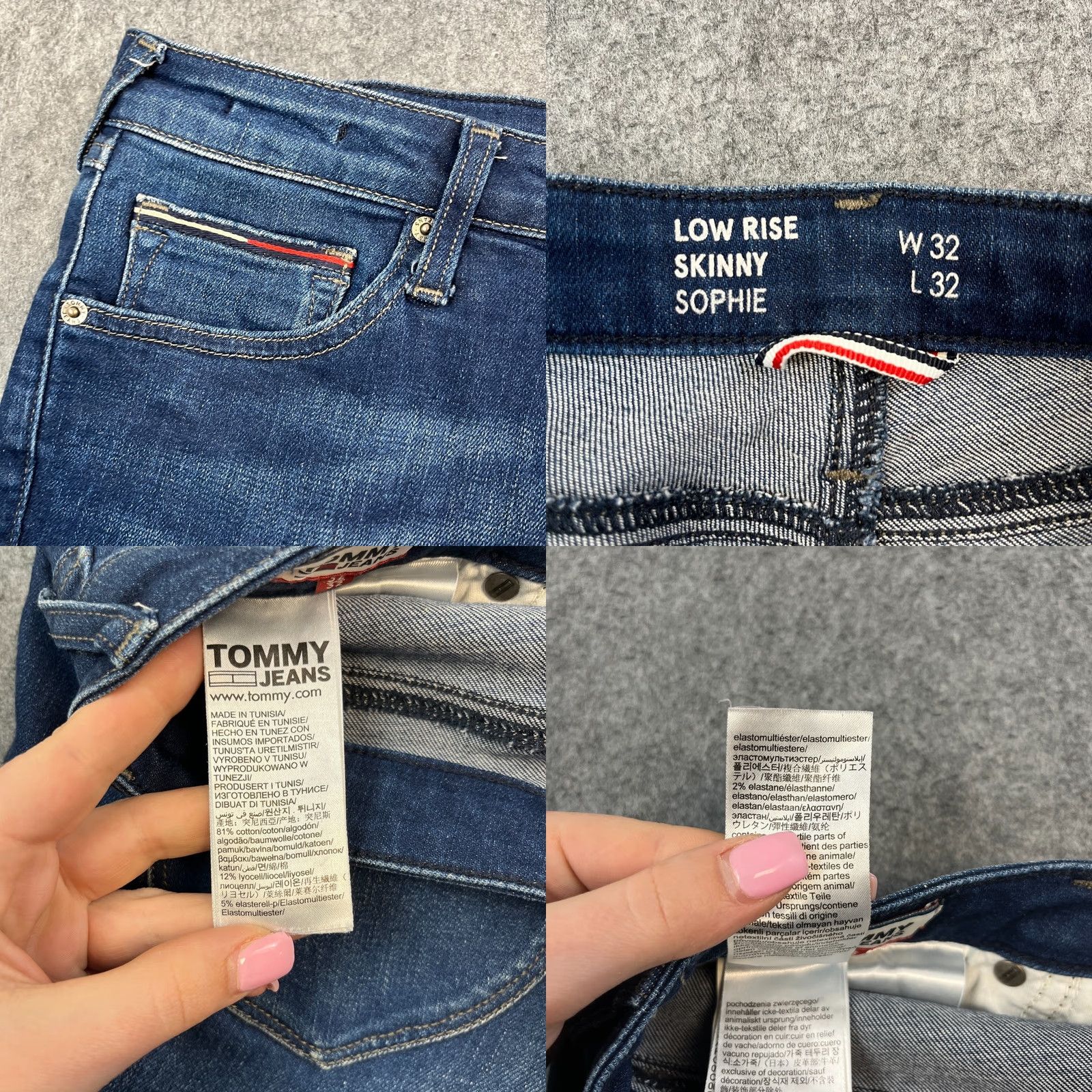 Tommy Hilfiger Tommy Hilfiger Womens Jeans Slim Skinny 32 12 Dark Blue Stretch Denim Slimming Pockets 5-Pocket Design Jeans Tailored Regular Size 34" / US 12 / IT 48 - 8 Thumbnail