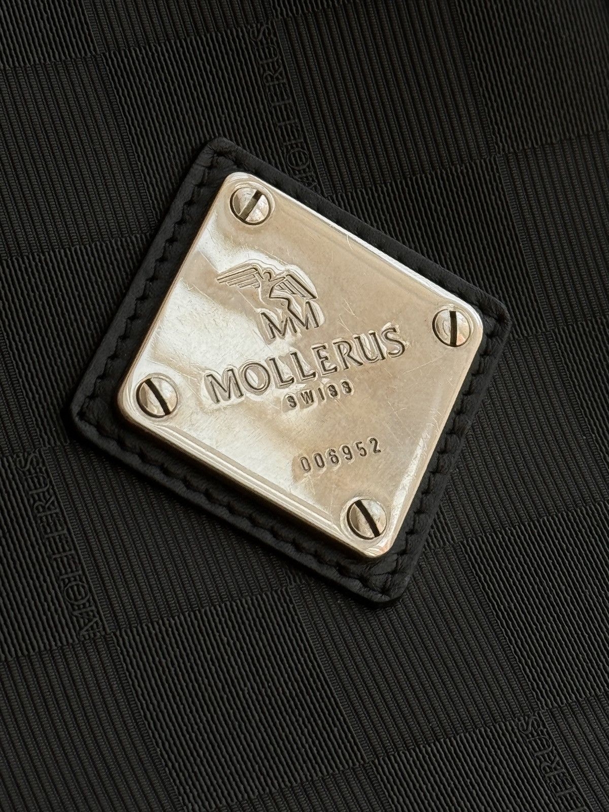 Maison Mollerus × Vintage Vintage Mollerus Swiss Monogram Black Luxury Bag Size ONE SIZE - 4 Thumbnail