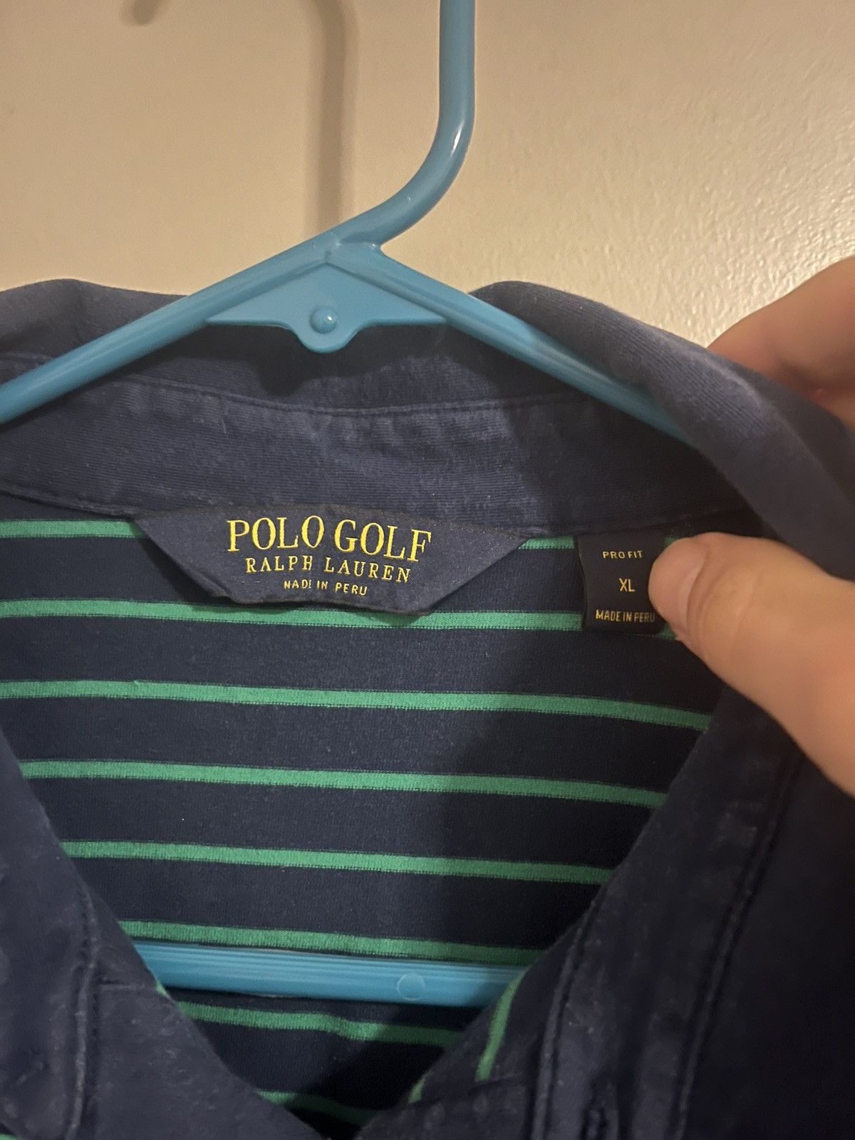 Polo Ralph Lauren Ralph lauren navy blue stripe polo Size US XL / EU 56 / 4 - 2 Thumbnail