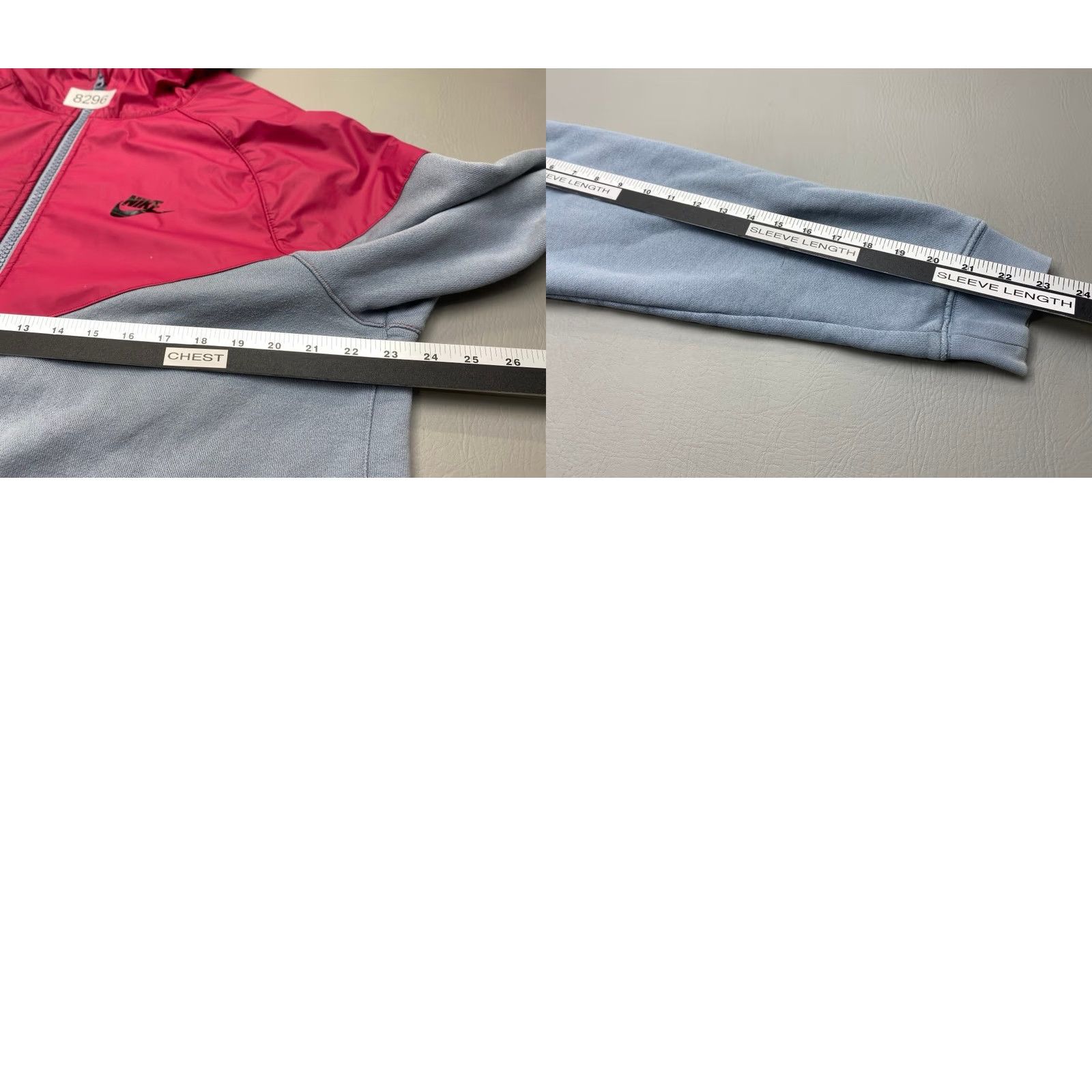 Nike VINTAGE Nike Windrunner Hoodie Jacket Men L Maroon Gray Fleece Mix Full Zip 8296 Size US L / EU 52-54 / 3 - 9 Thumbnail