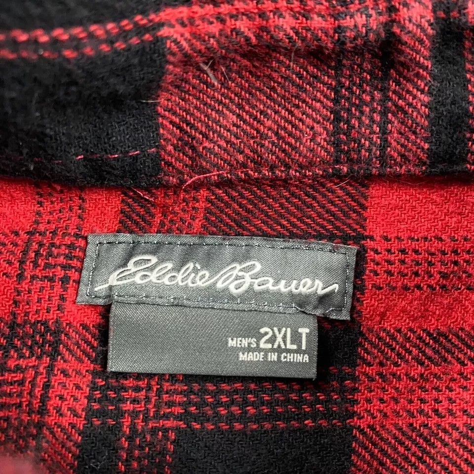 Eddie Bauer Eddie Bauer Flannel Shirt Mens 2XLT Buffalo Check Mid Weight Size US XXL / EU 58 / 5 - 3 Thumbnail