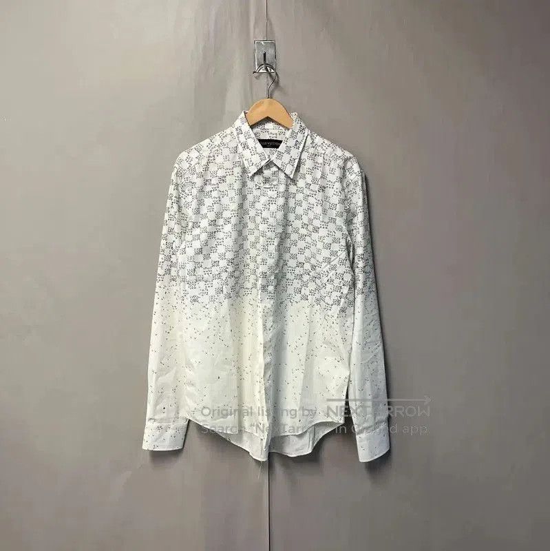 Louis Vuitton Louis Vuitton Men's Cream Cotton Shirt . Size US M / EU 48-50 / 2 - 1 Thumbnail