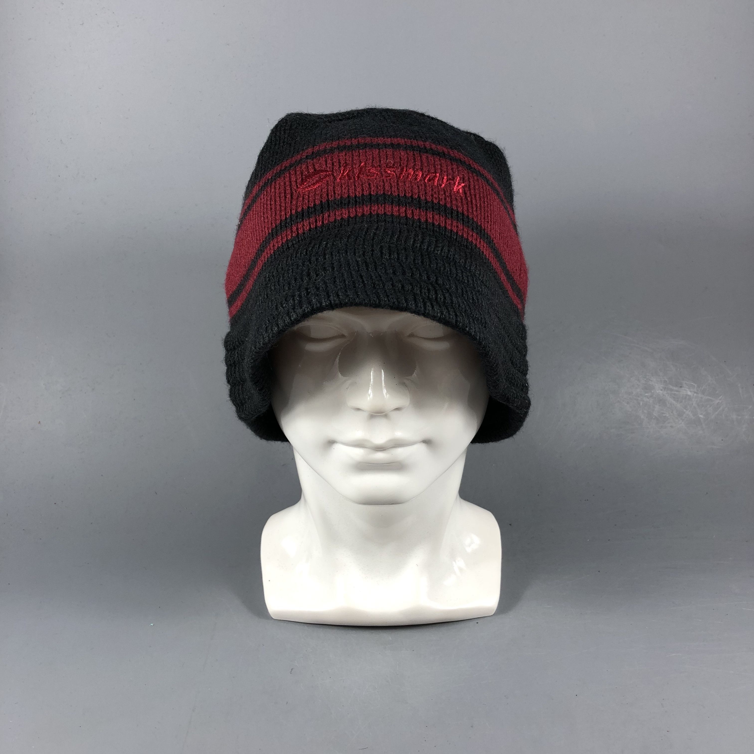 Vintage Kissmark Striped Wool Bucket Hat Beanie Snowcap B819 Size ONE SIZE - 2 Thumbnail