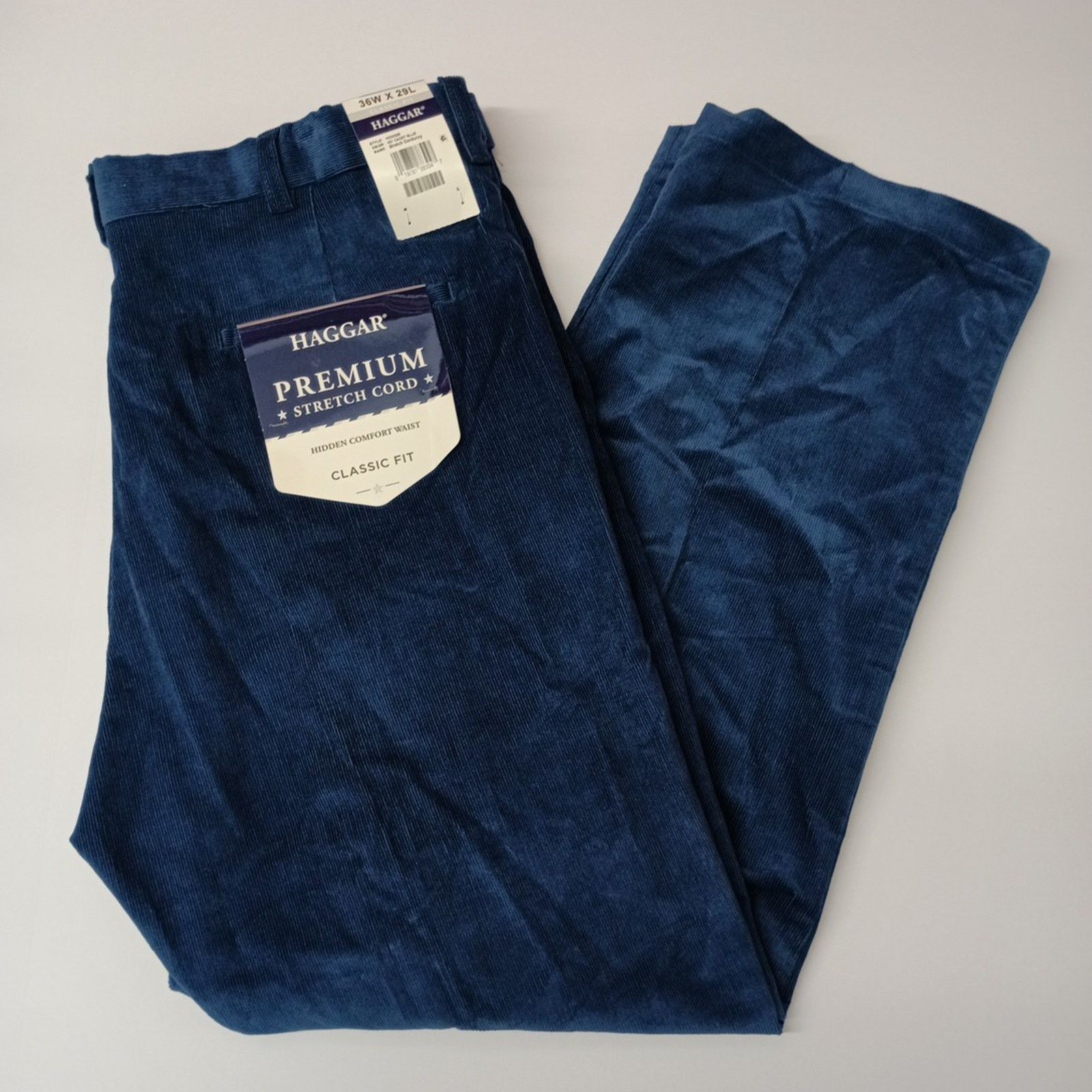 Haggar Haggar Premium Stretch Corduroy Pants Men's Size 36x29 Blue Size US 36 / EU 52 - 1 Thumbnail