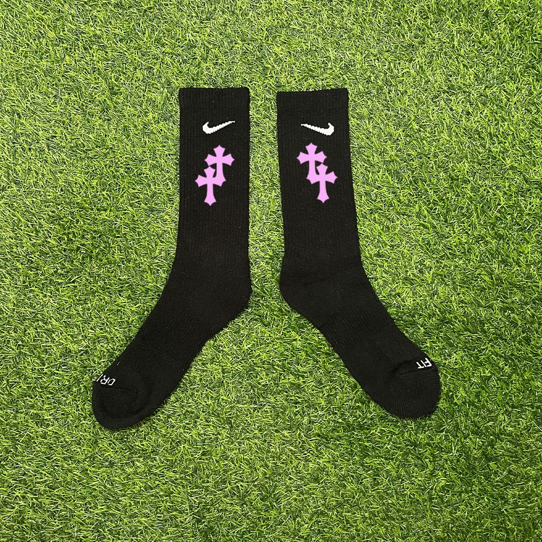 Nike NIKE CUSTOM PINK CROSSES SOCKS Size ONE SIZE - 1 Preview